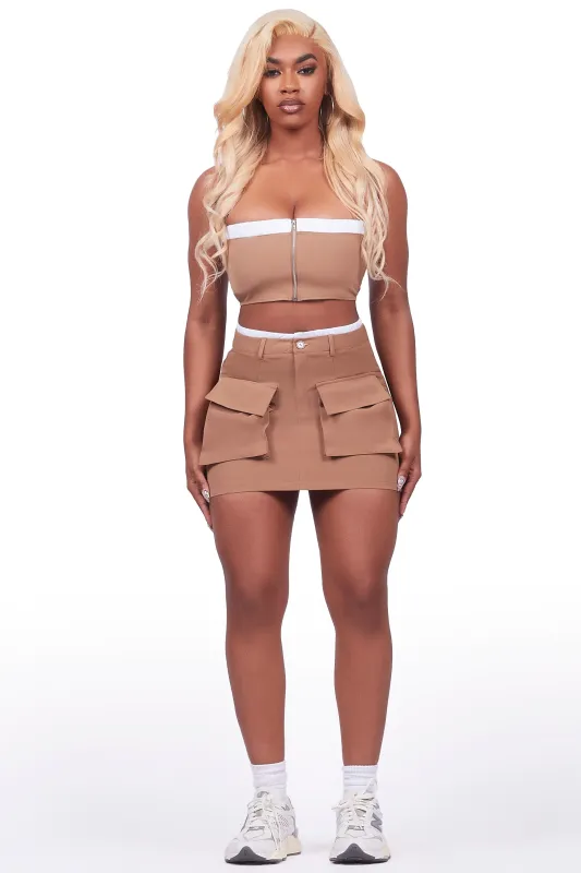Allahna Tan Skirt Set sold by Rockstar Original