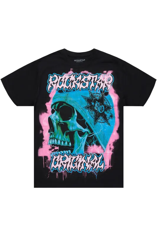 Taniyah Black Oversized T-Shirt sold by Rockstar Original
