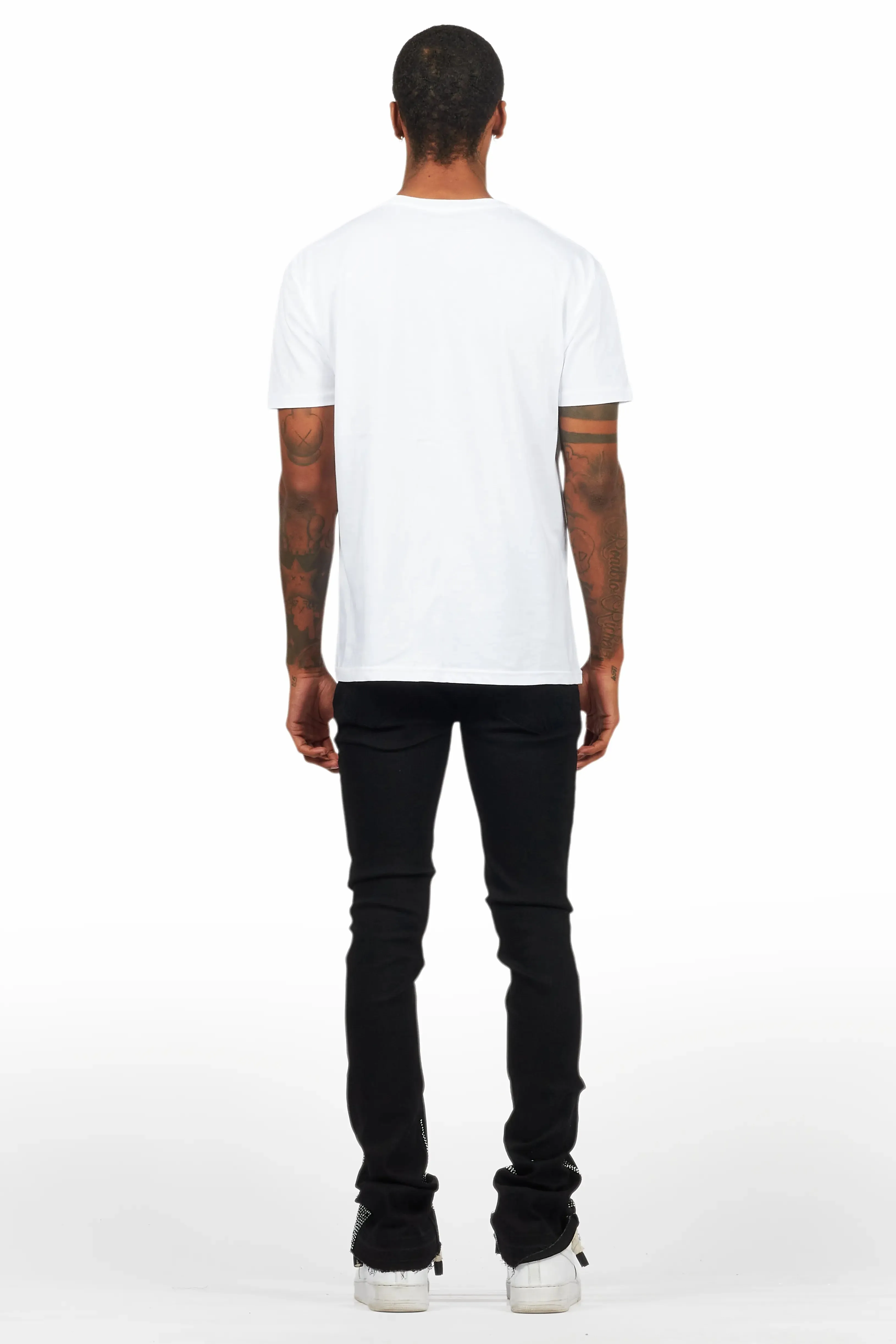 Samba Black Rhinestone Stacked Flare Jean sold by Rockstar Original product image thumbnail 5