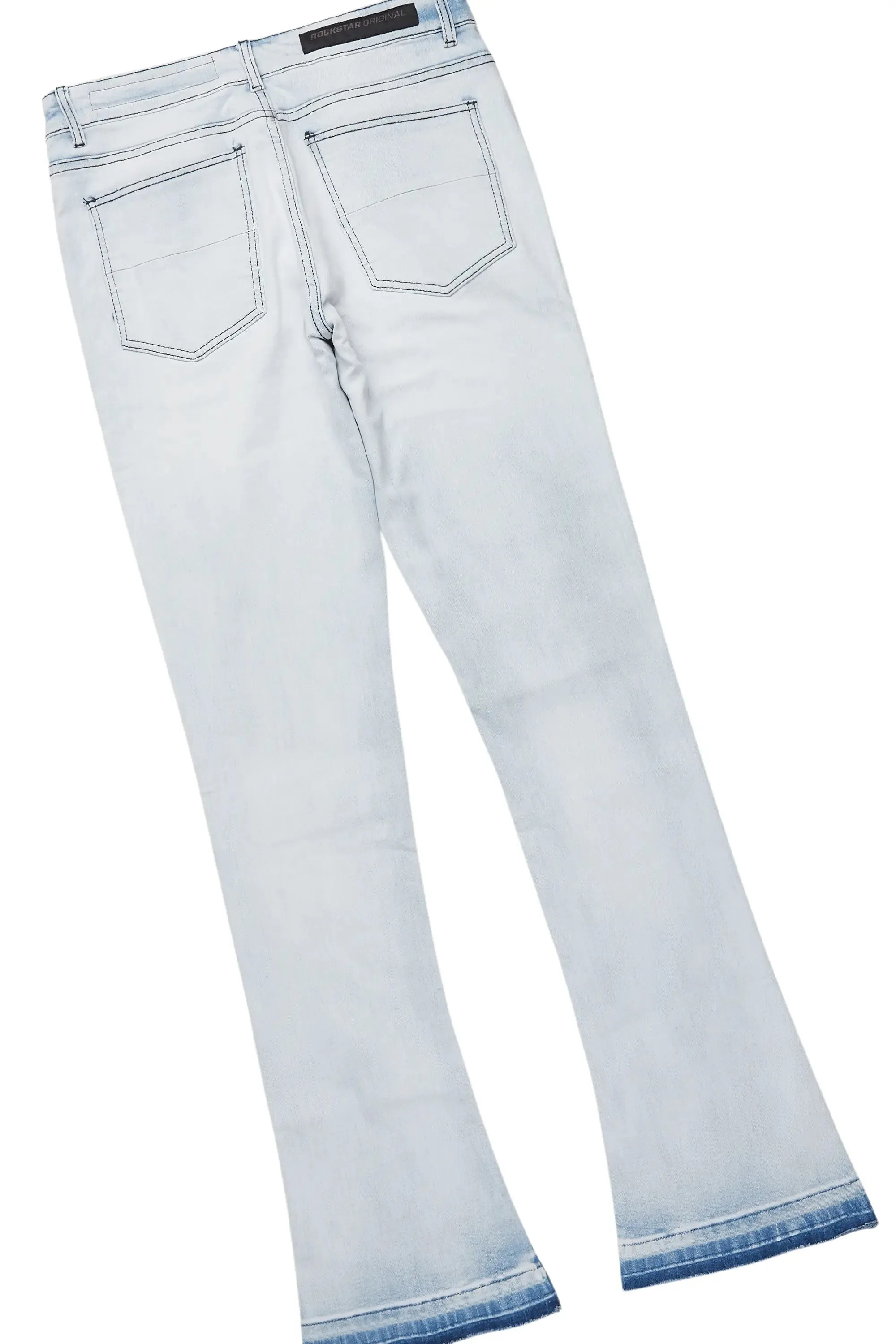 Amos Orange T-Shirt/Dag Blue Stacked Flare Jean Set sold by Rockstar Original product image thumbnail 4