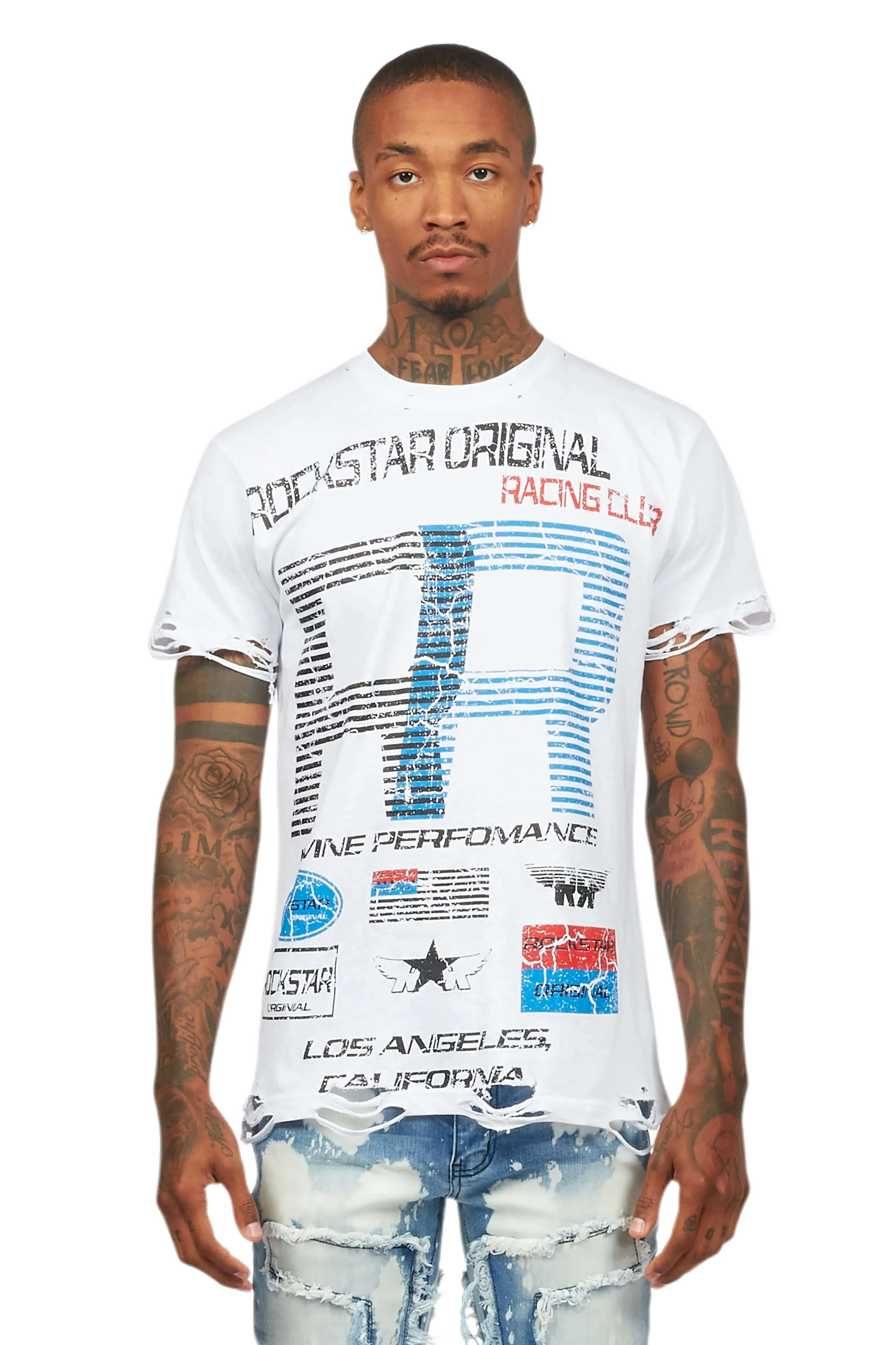 RSO Racing Club White Graphic T-Shirt sold by Rockstar Original product image thumbnail 2