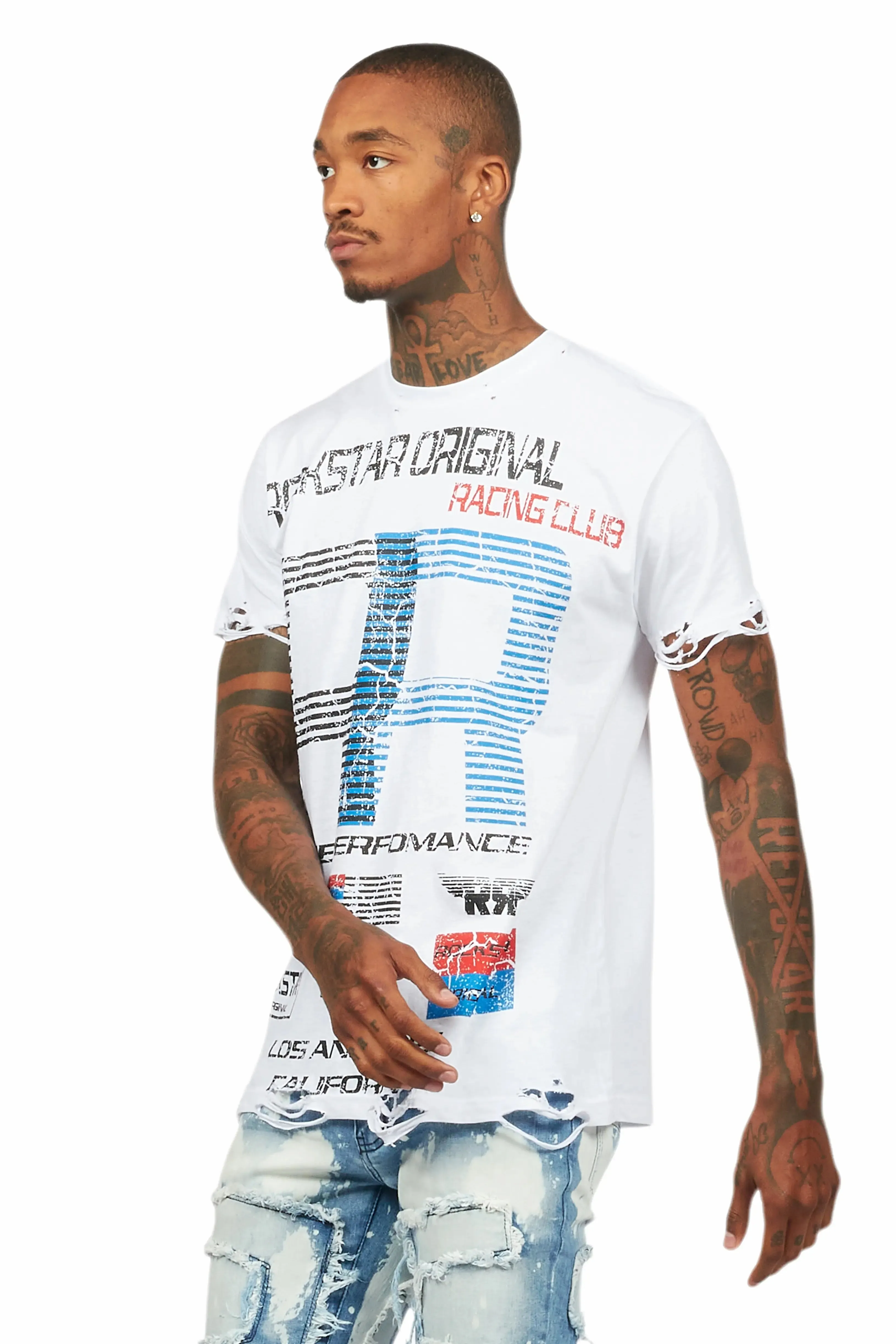 RSO Racing Club White Graphic T-Shirt sold by Rockstar Original product image thumbnail 5