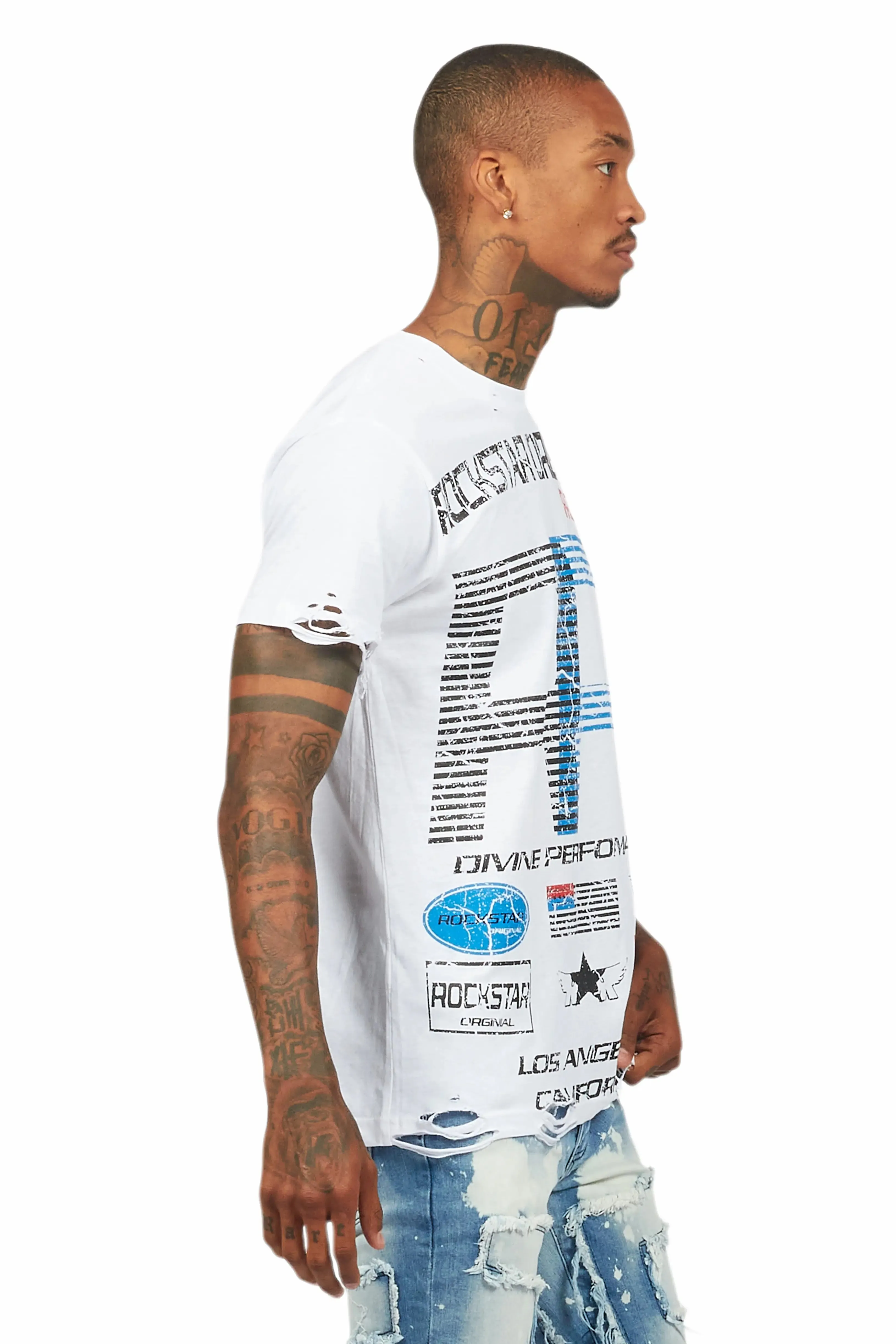 RSO Racing Club White Graphic T-Shirt sold by Rockstar Original product image thumbnail 3