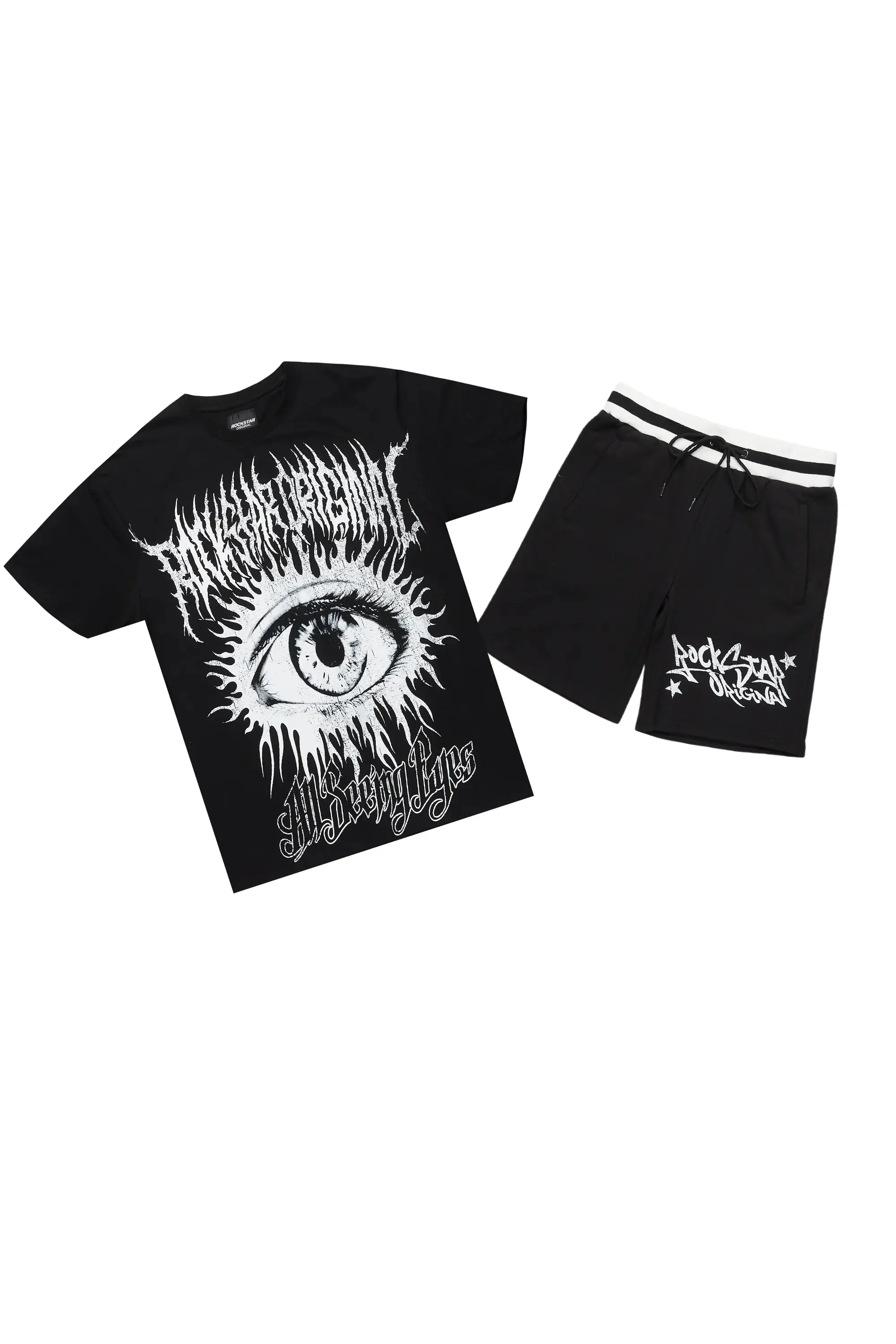 All Seeing Eyes Black Short Set sold by Rockstar Original