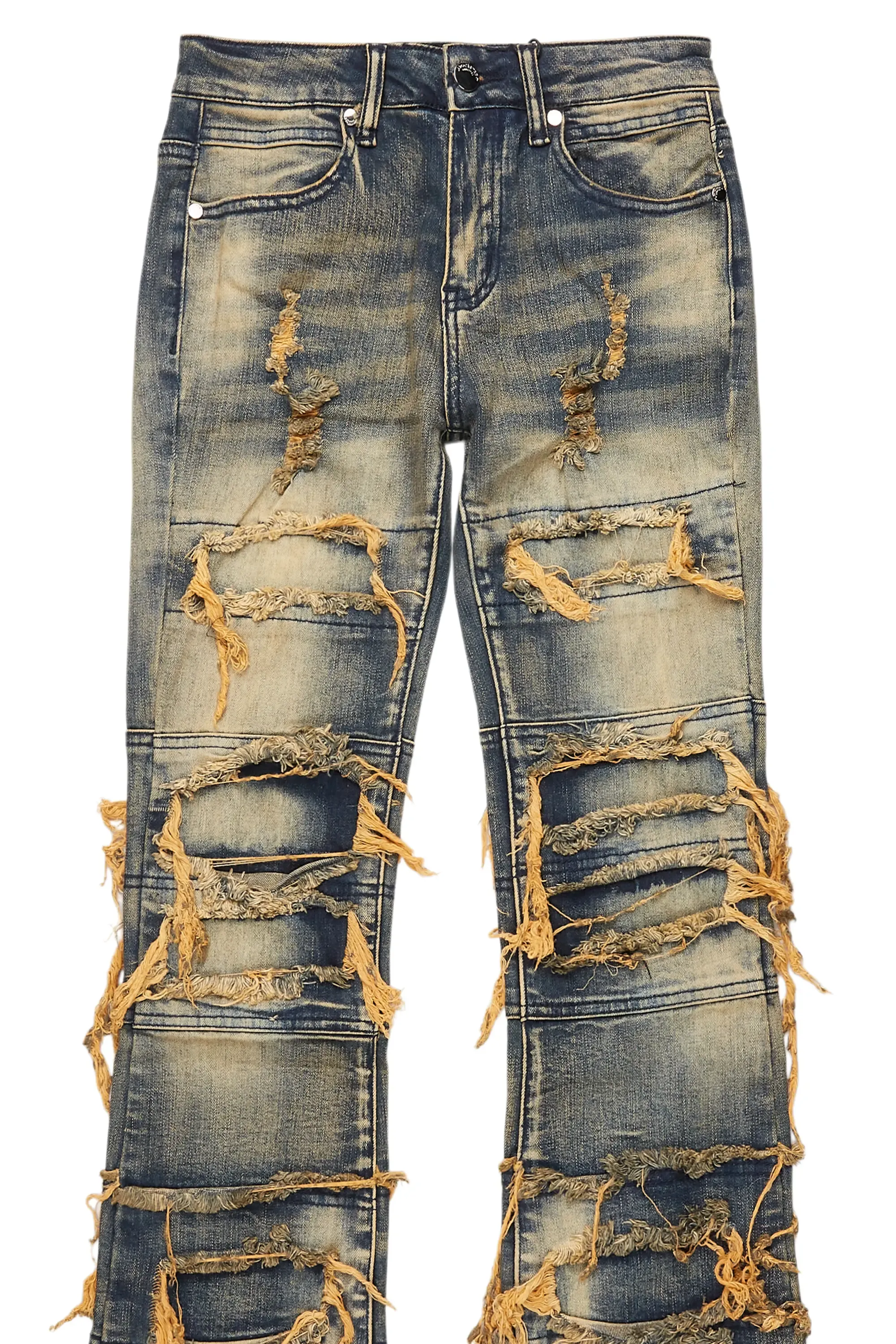 Boys Vasco Tint Dark Wash Blue Stacked Flare Jean sold by Rockstar Original product image thumbnail 2