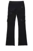 Boys Adalee Black Slim Stacked Flare Cargo Jean sold by Rockstar Original
