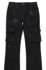 Boys Adalee Black Slim Stacked Flare Cargo Jean sold by Rockstar Original