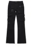 Boys Adalee Black Slim Stacked Flare Cargo Jean sold by Rockstar Original