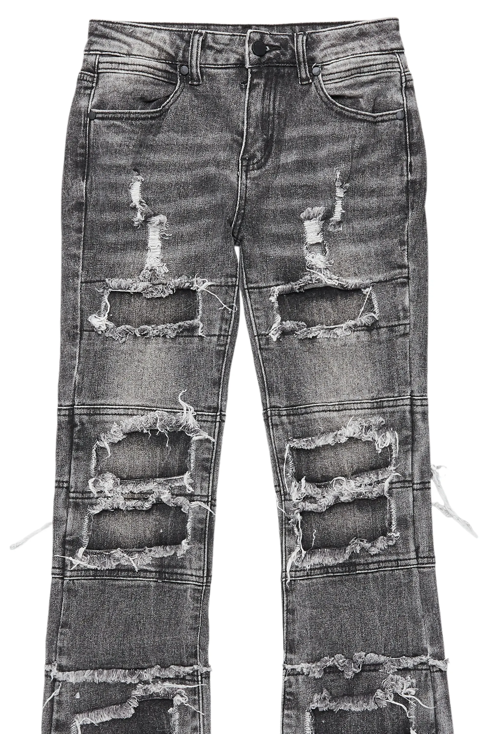 Boys Vasco Grey Stacked Flare Jean sold by Rockstar Original product image thumbnail 2