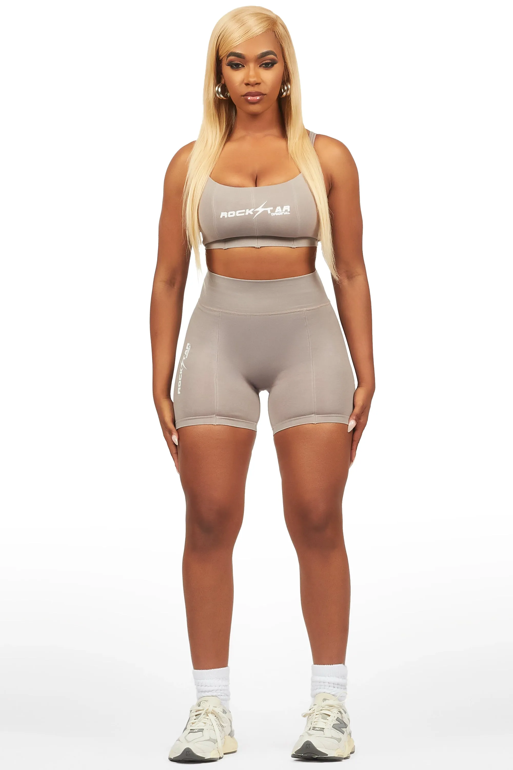Katteria Washed Grey Bike Short Set sold by Rockstar Original