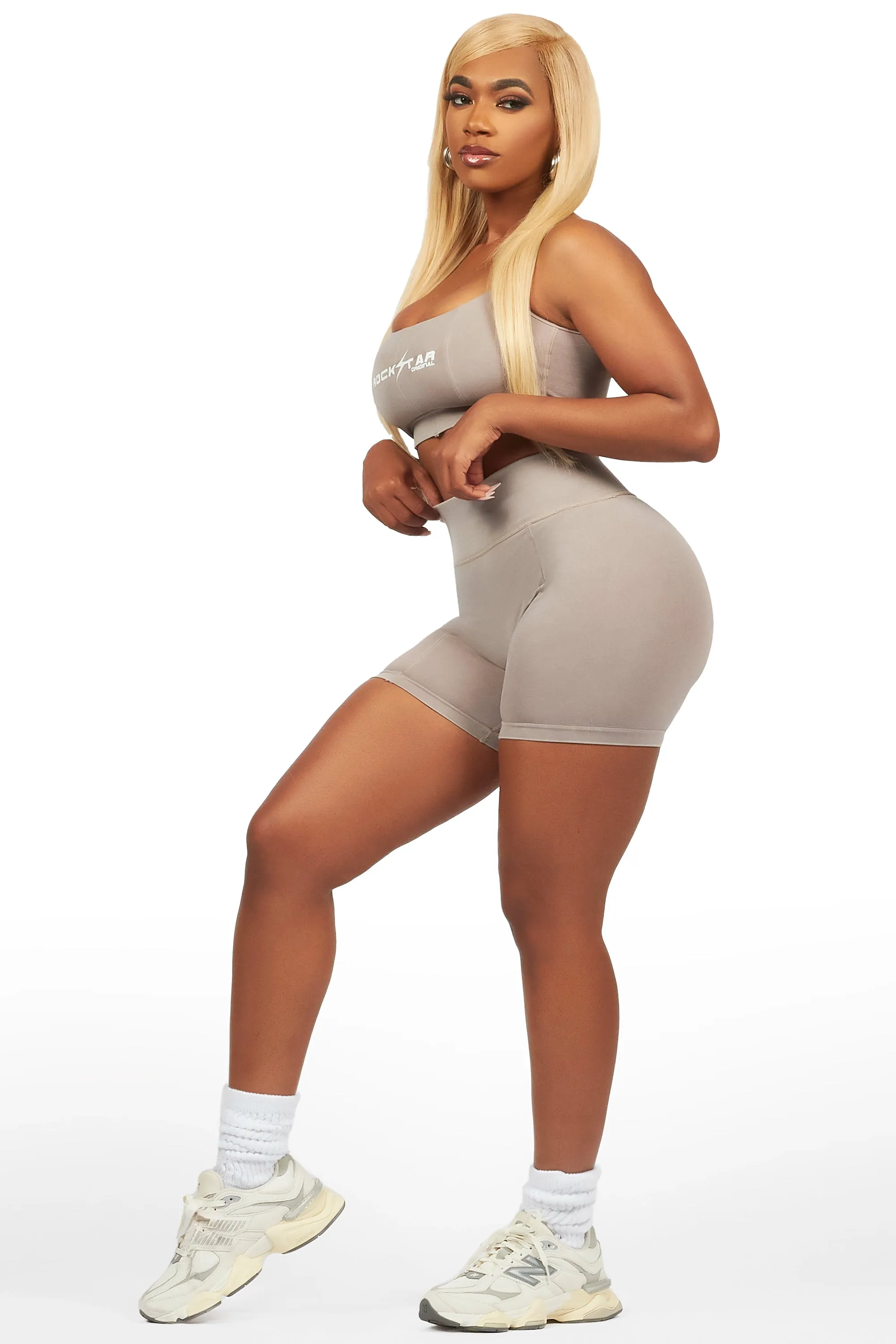 Katteria Washed Grey Bike Short Set sold by Rockstar Original product image thumbnail 3