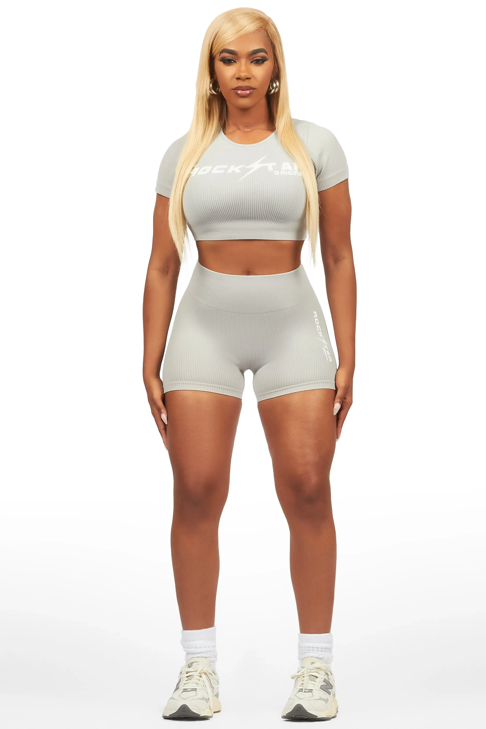 Nakisha Grey Bike Short Set sold by Rockstar Original