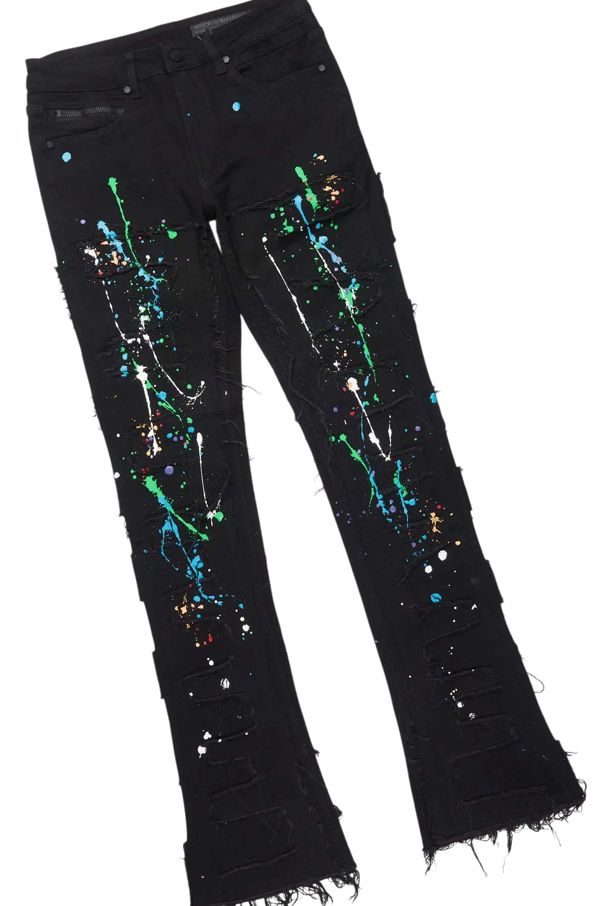 Oriel Black T-Shirt/Stacked Flare Jean Set sold by Rockstar Original product image thumbnail 4