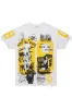 Grill White/Yellow Graphic Oversized T-Shirt sold by Rockstar Original