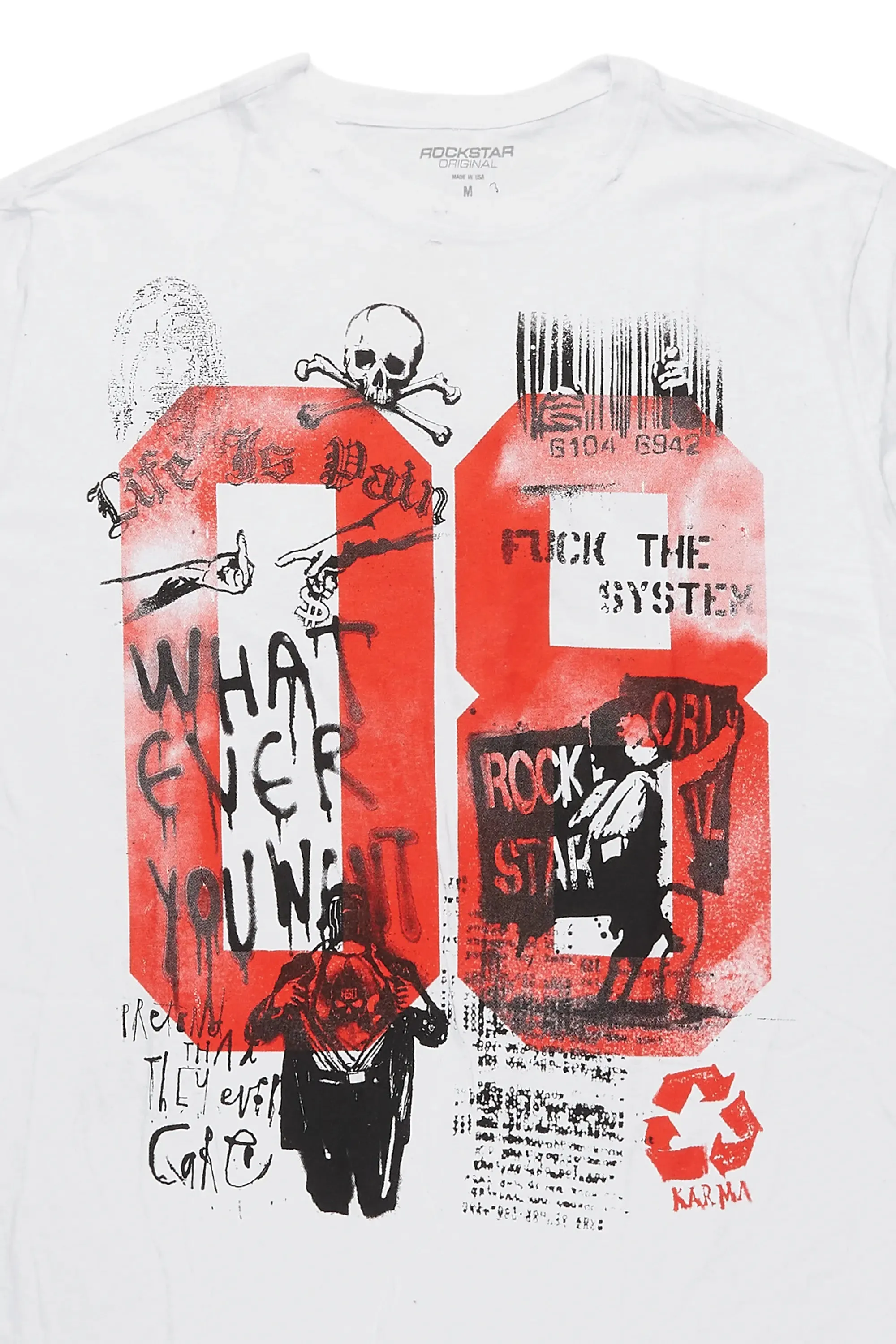 Grill White Graphic Muscle T-Shirt sold by Rockstar Original product image thumbnail 2