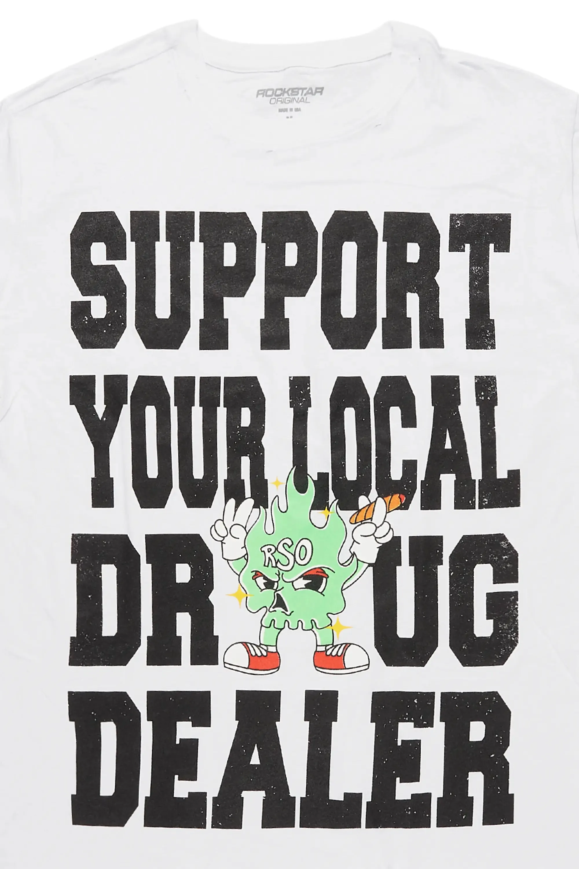 Tarl White Graphic Muscle T-Shirt sold by Rockstar Original product image thumbnail 2