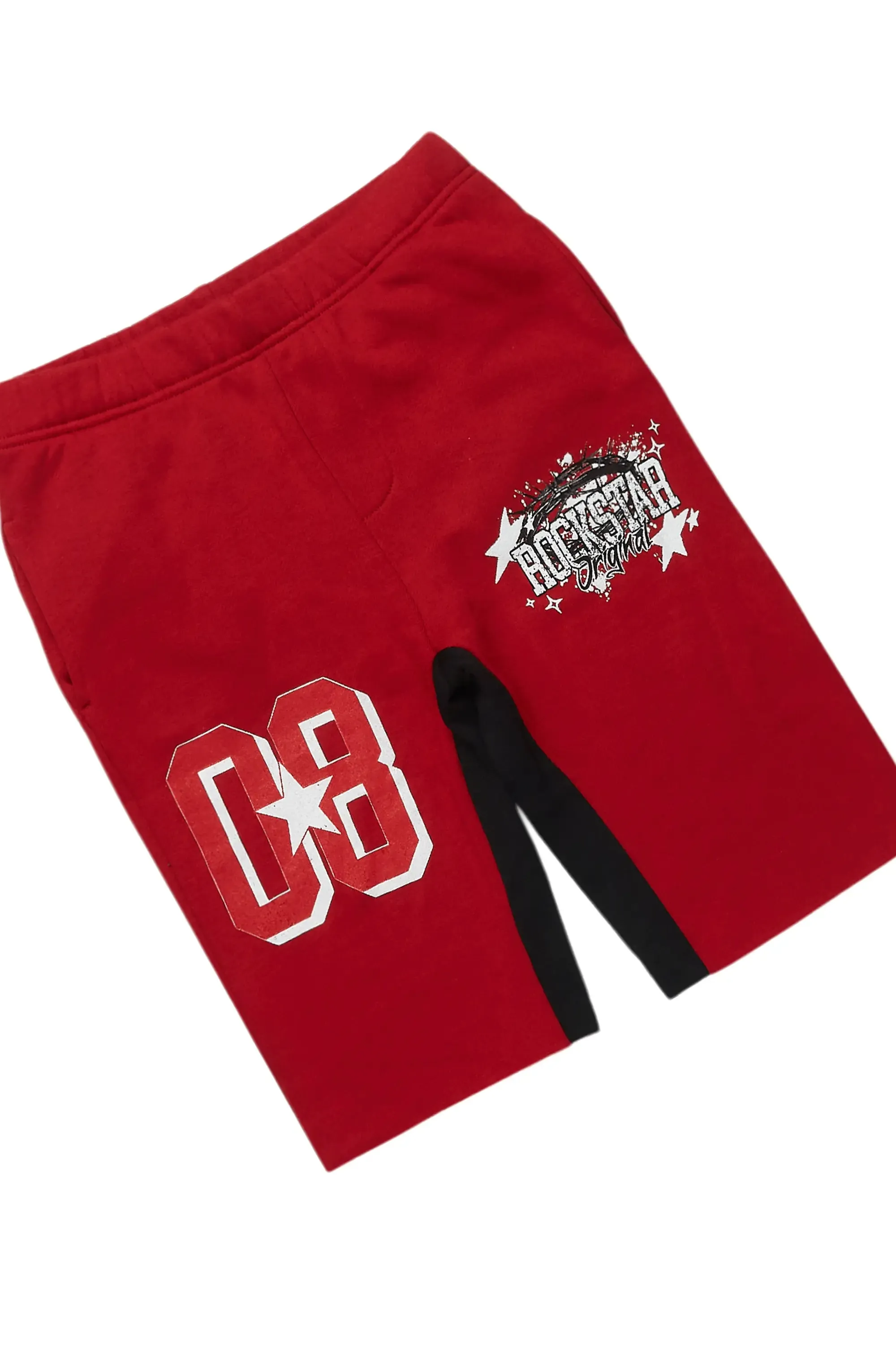 Boys Allstar Black/Burgundy T-Shirt Short Set sold by Rockstar Original product image thumbnail 3