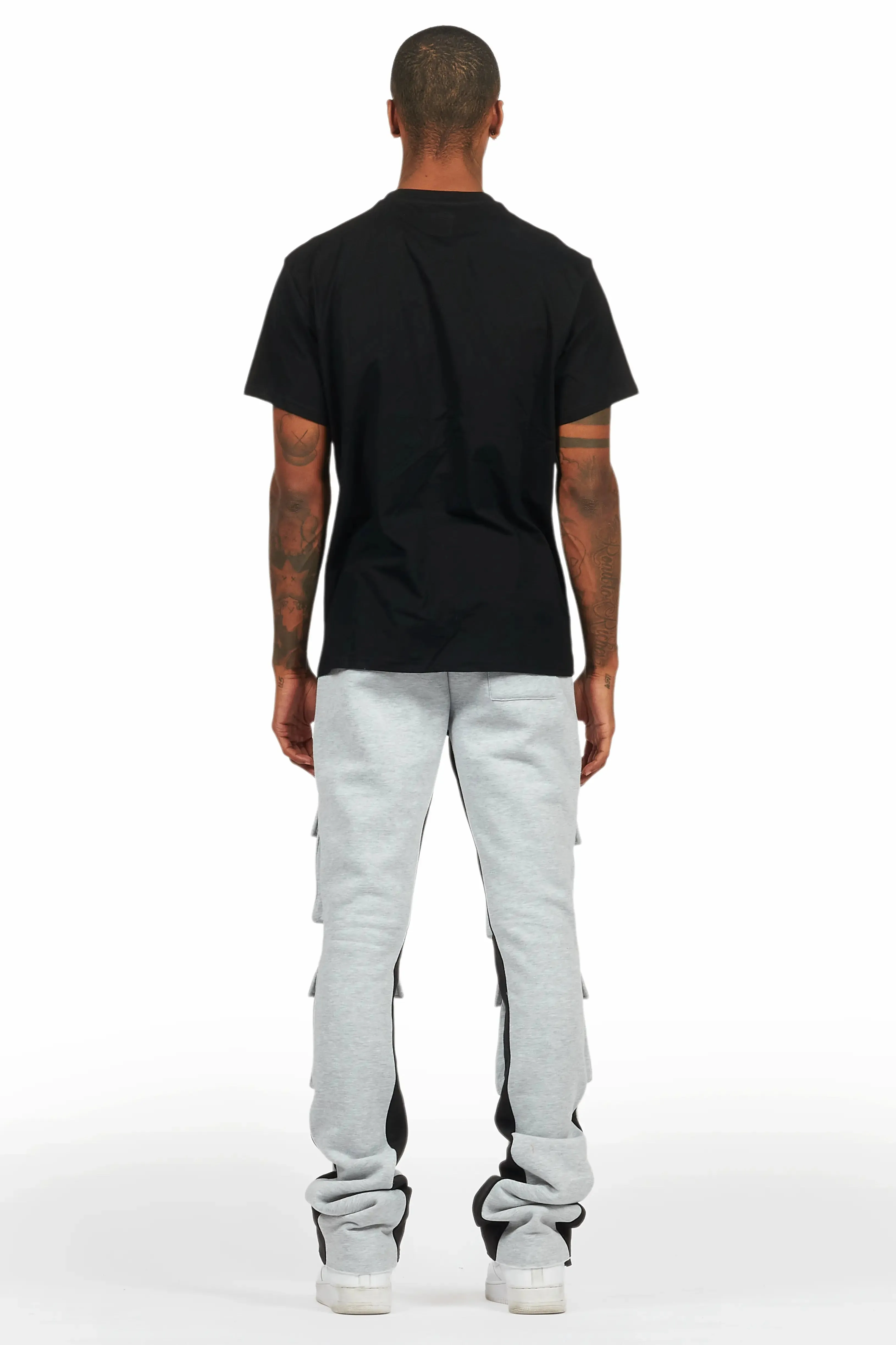 Antoon Heather Grey T-Shirt/Stacked Flare Track Set sold by Rockstar Original product image thumbnail 4