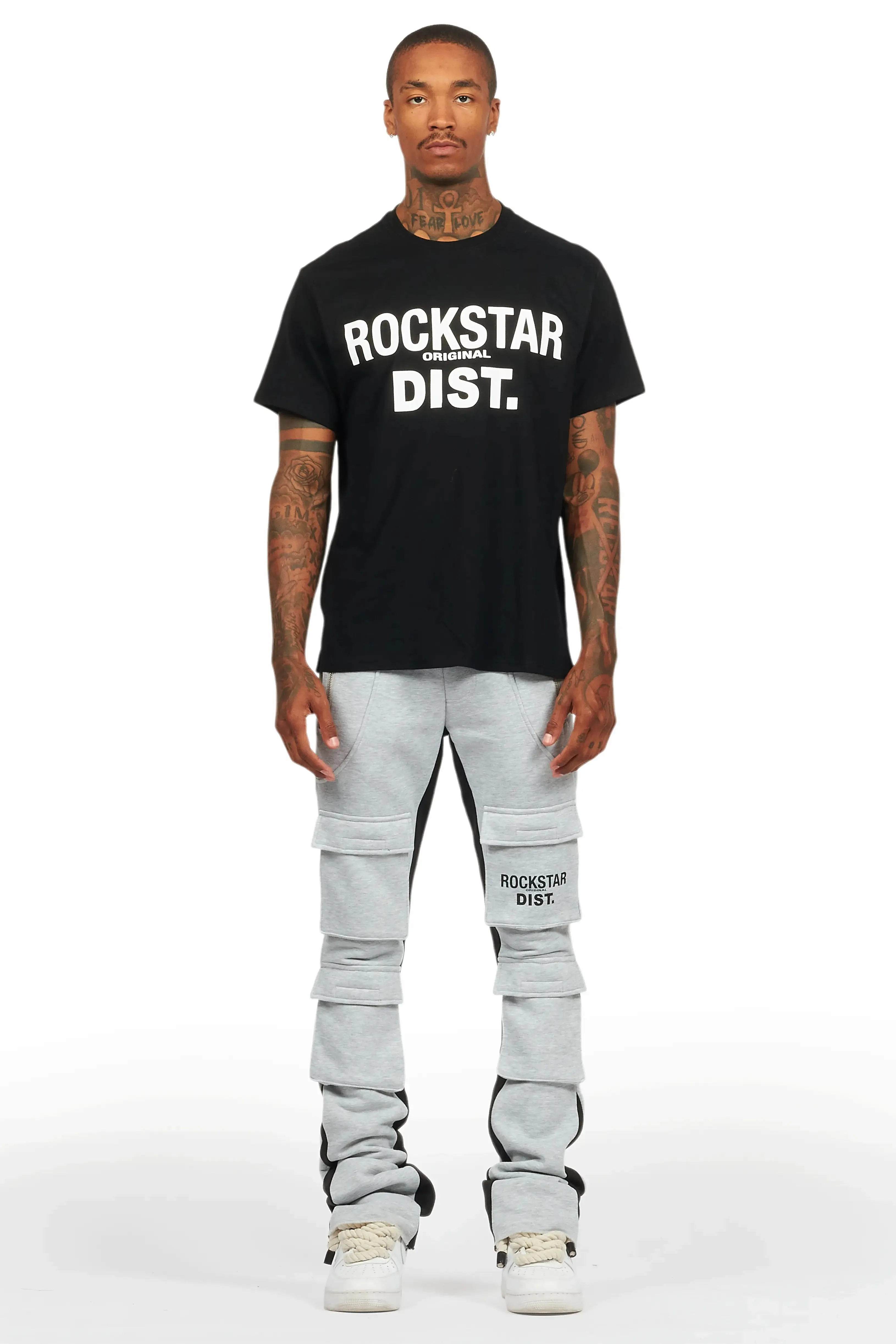 Antoon Heather Grey T-Shirt/Stacked Flare Track Set sold by Rockstar Original product image thumbnail 2