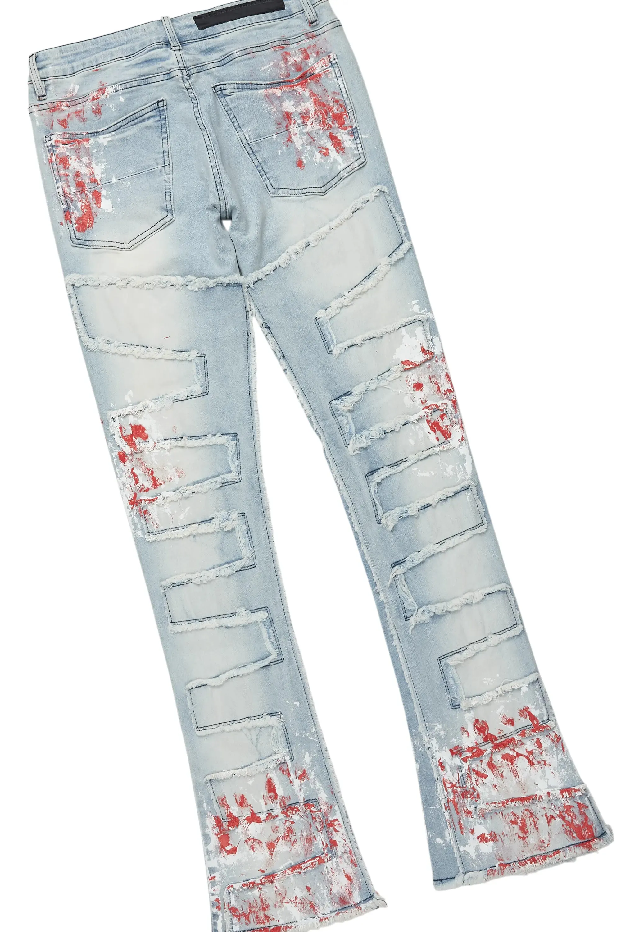 Saxon White/Red T-Shirt/Stacked Flare Jean Set sold by Rockstar Original product image thumbnail 4
