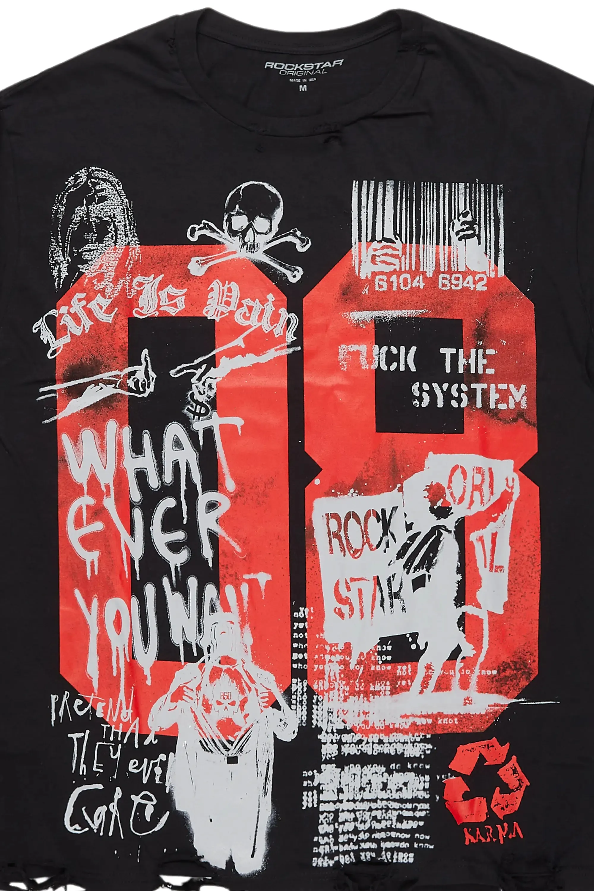 Grill Black Graphic Muscle T-Shirt sold by Rockstar Original product image thumbnail 2