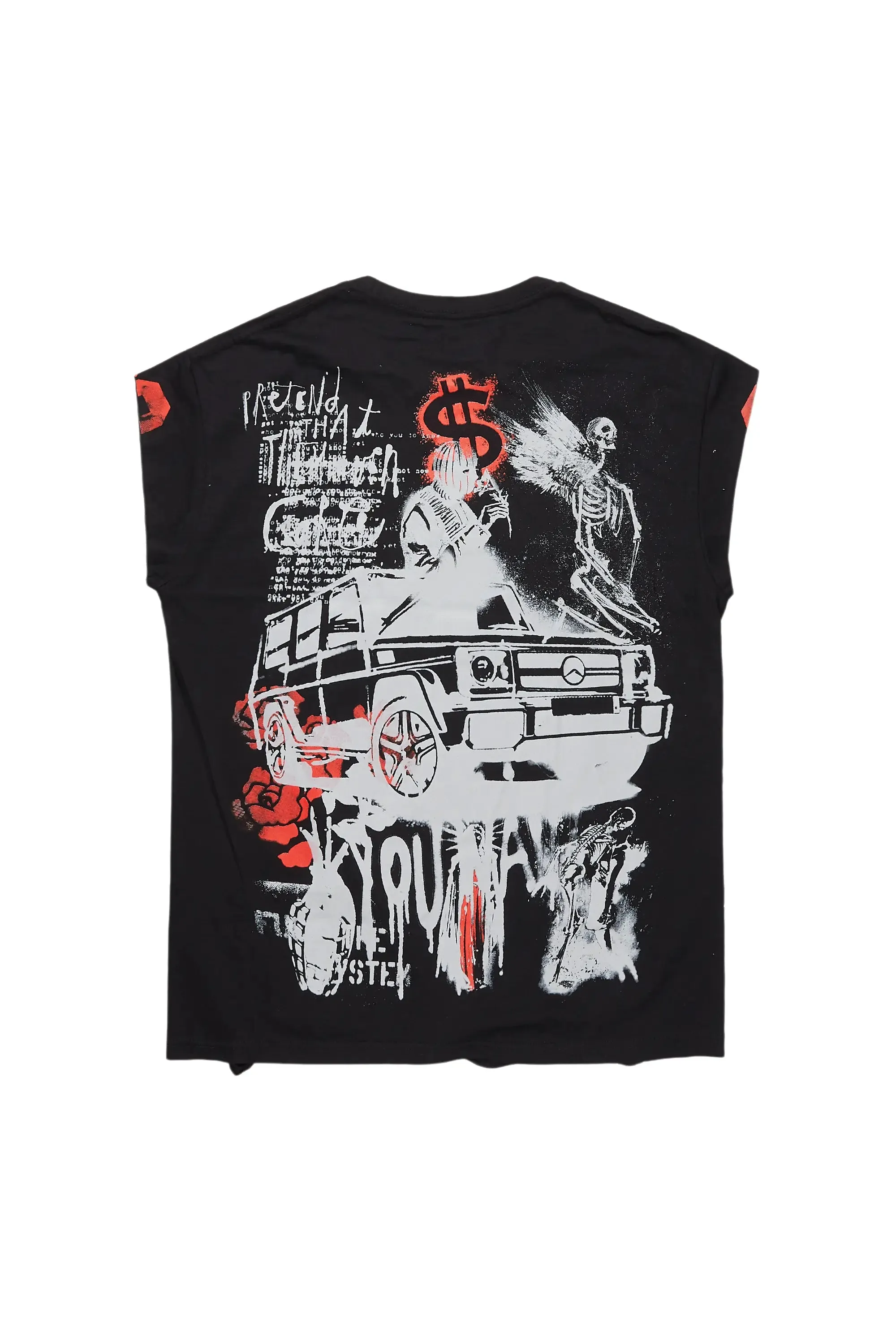 Grill Black Graphic Muscle T-Shirt sold by Rockstar Original product image thumbnail 3