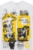 Kammile White/Yellow Oversized T-Shirt sold by Rockstar Original