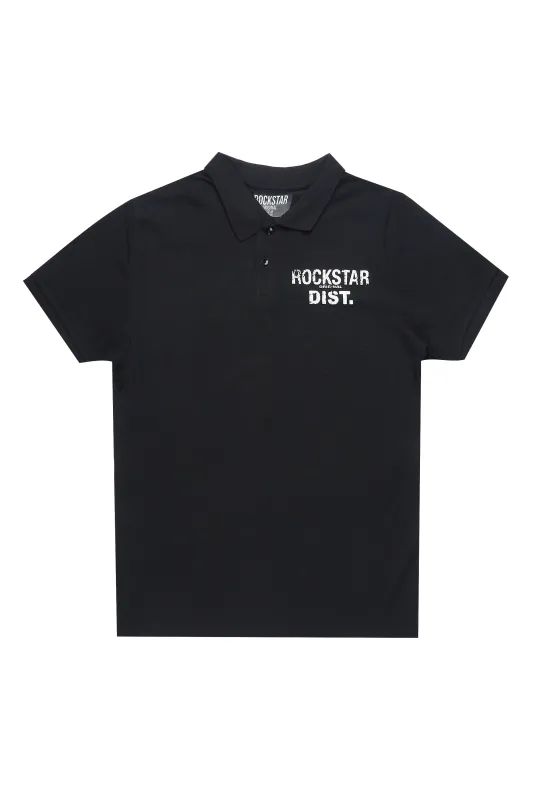 Flynn Black/White Polo Shirt sold by Rockstar Original