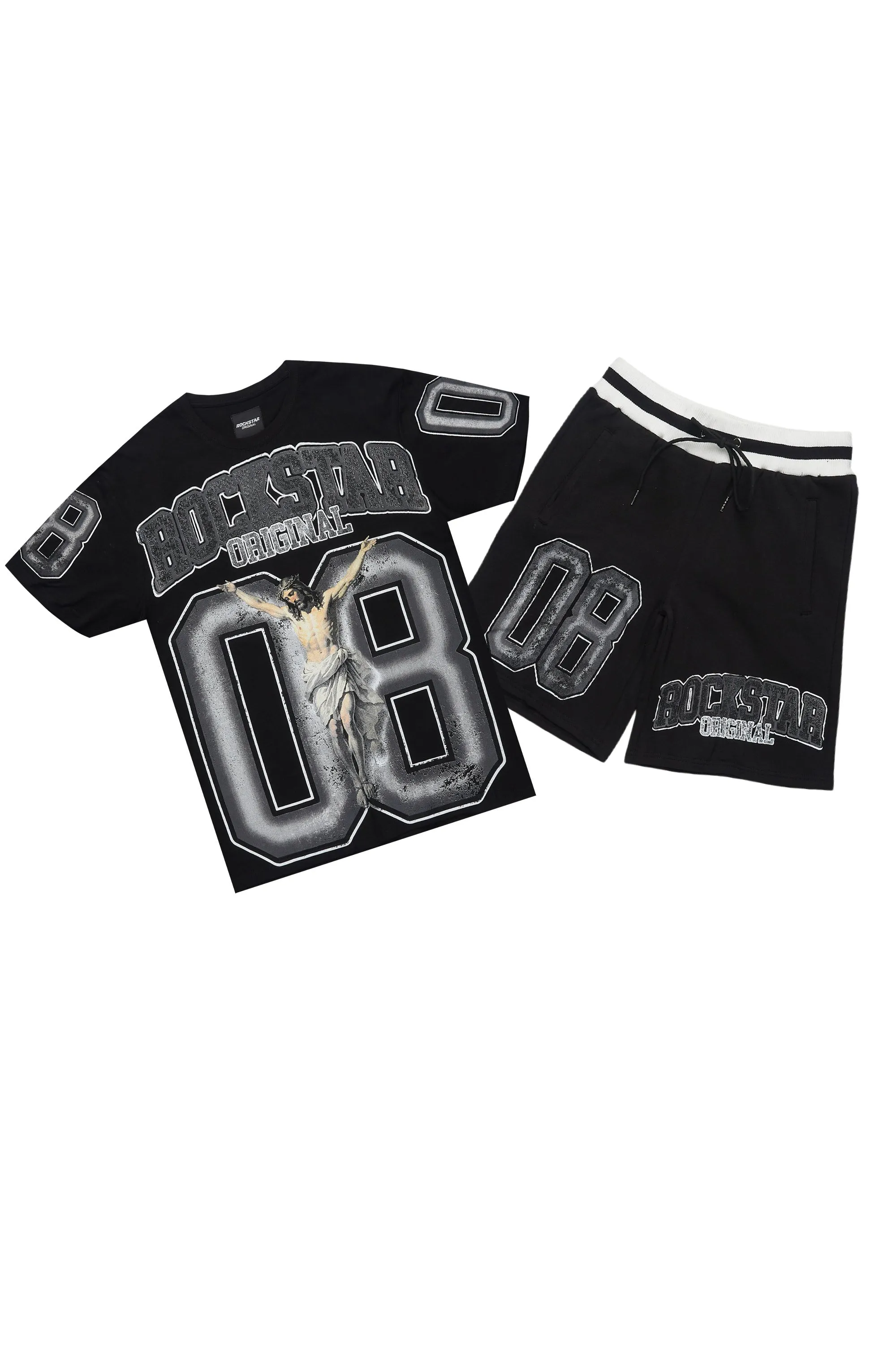 Fields Black/Grey T-Shirt Short Set sold by Rockstar Original