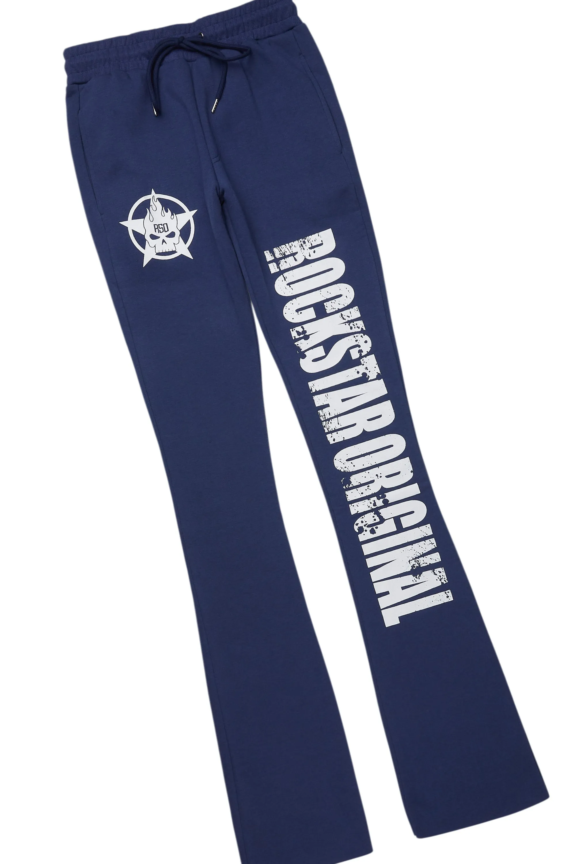 Keve Navy T-Shirt Stacked Flare Track Set sold by Rockstar Original product image thumbnail 4