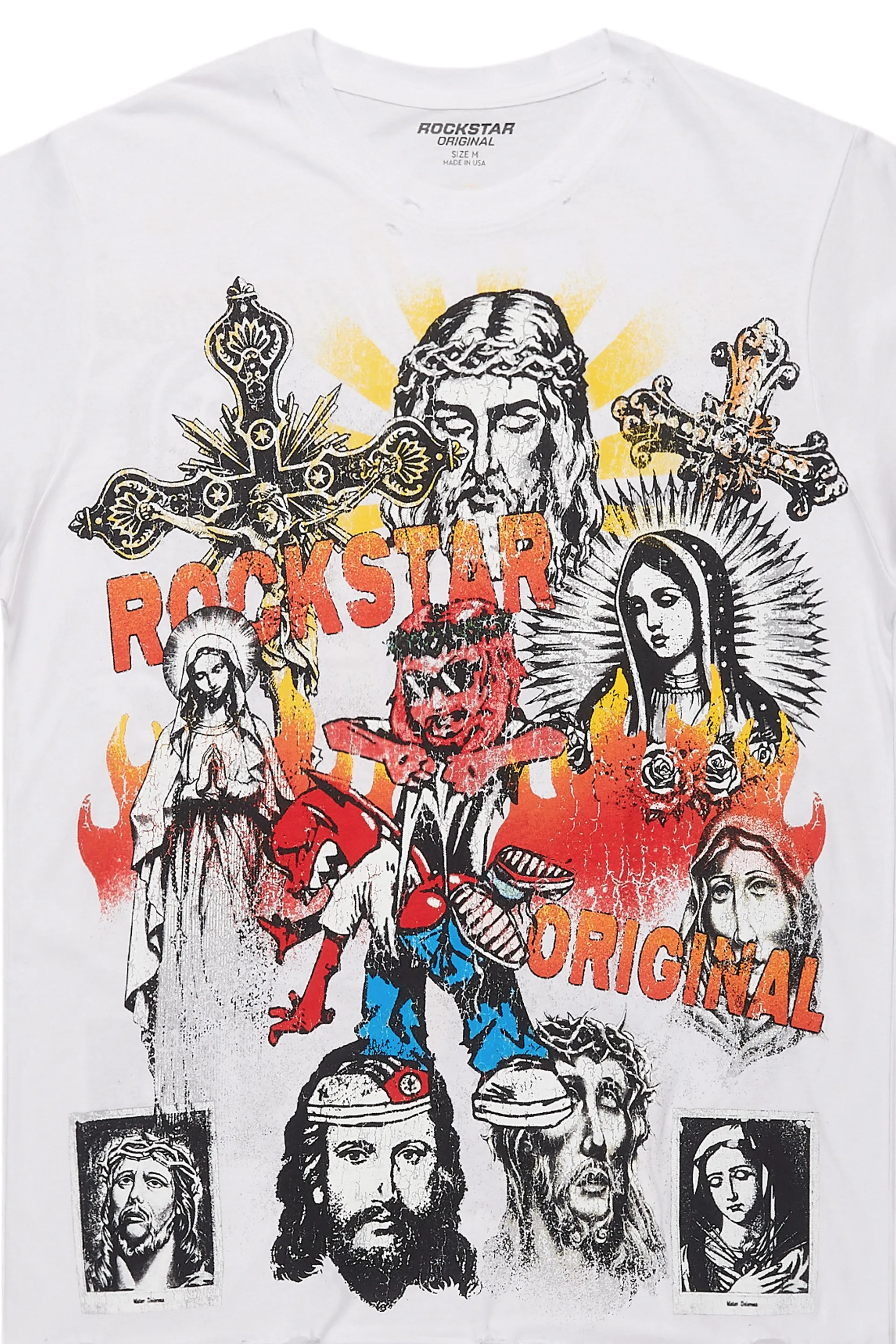 Kenyatta White Oversized T-Shirt sold by Rockstar Original product image thumbnail 2