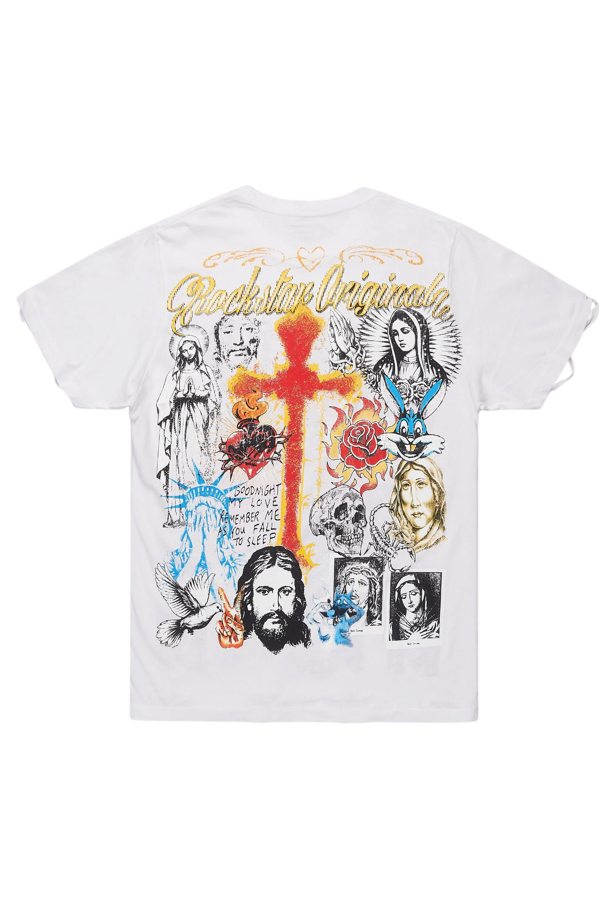 Kenyatta White Oversized T-Shirt sold by Rockstar Original product image thumbnail 3