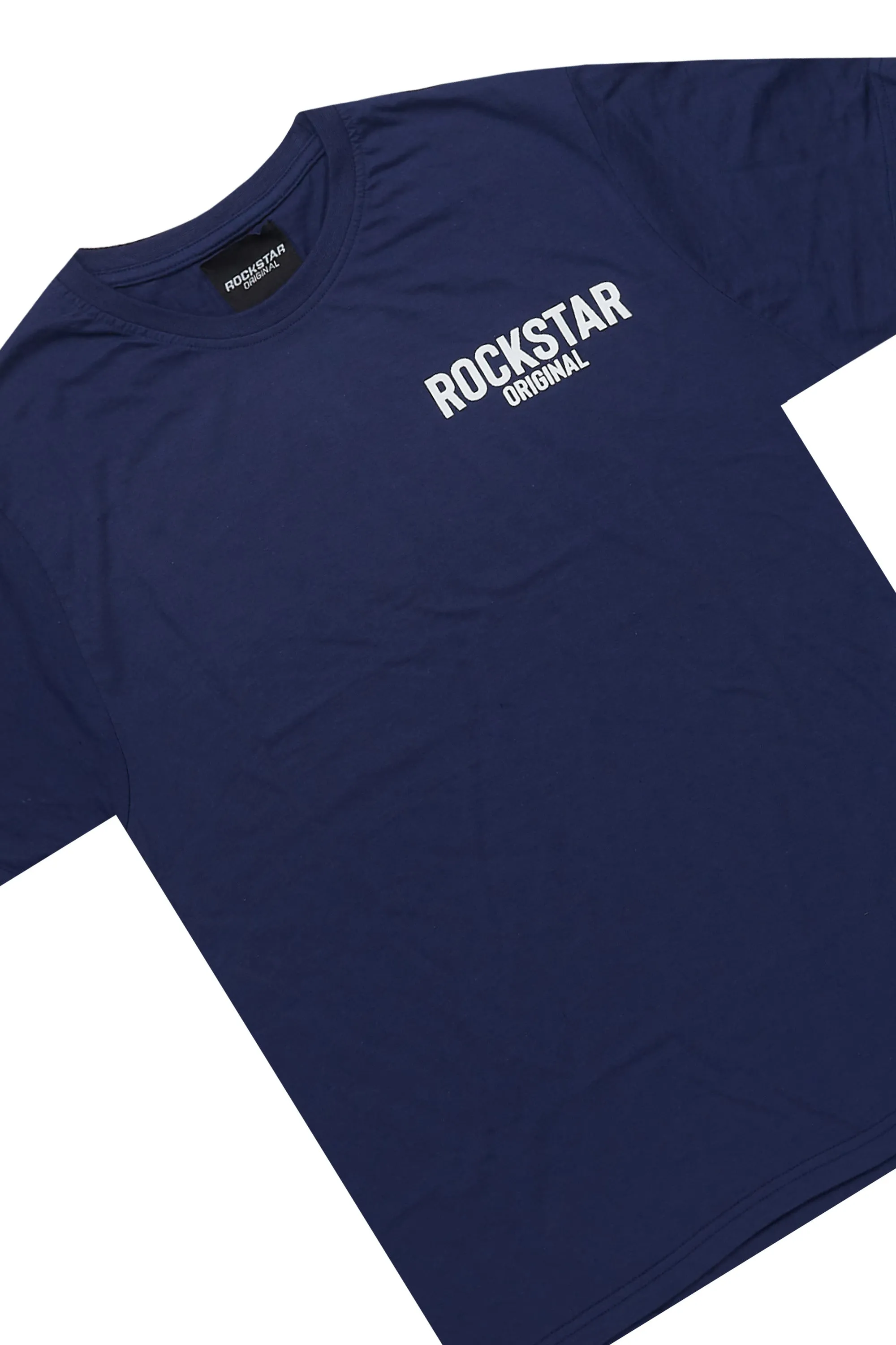 Sana Navy T-Shirt/Raw Edge Short Set sold by Rockstar Original product image thumbnail 3