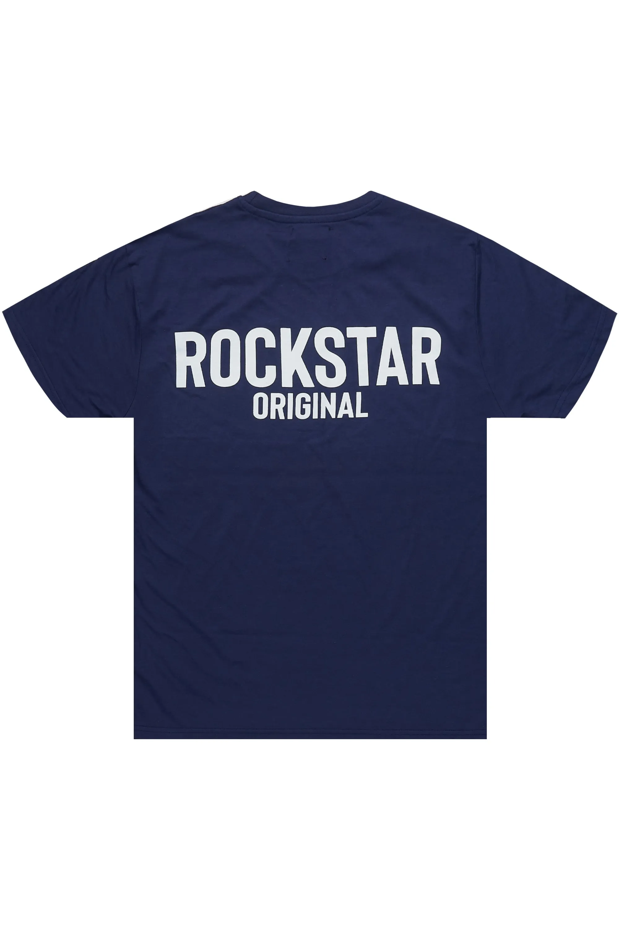 Sana Navy T-Shirt/Raw Edge Short Set sold by Rockstar Original product image thumbnail 2