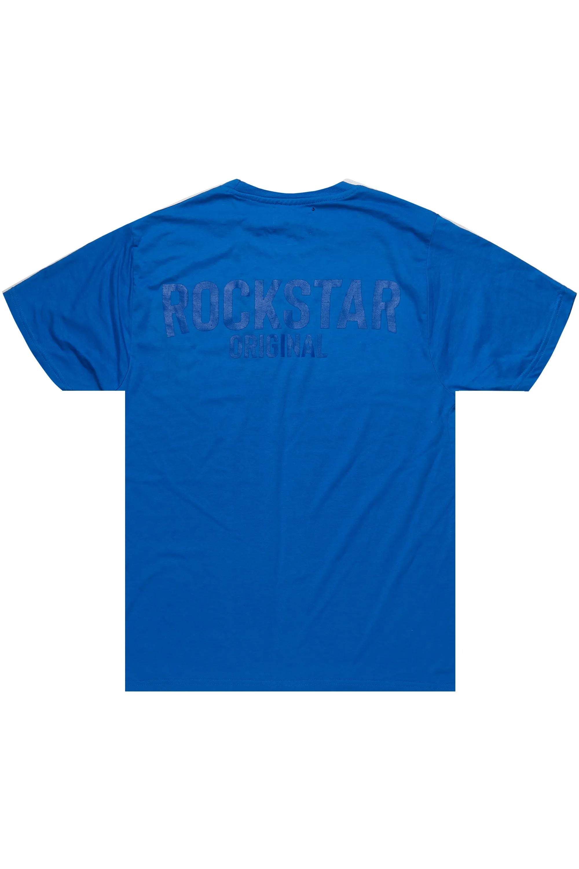 Sana Royal Blue T-Shirt/Raw Edge Short Set sold by Rockstar Original product image thumbnail 4