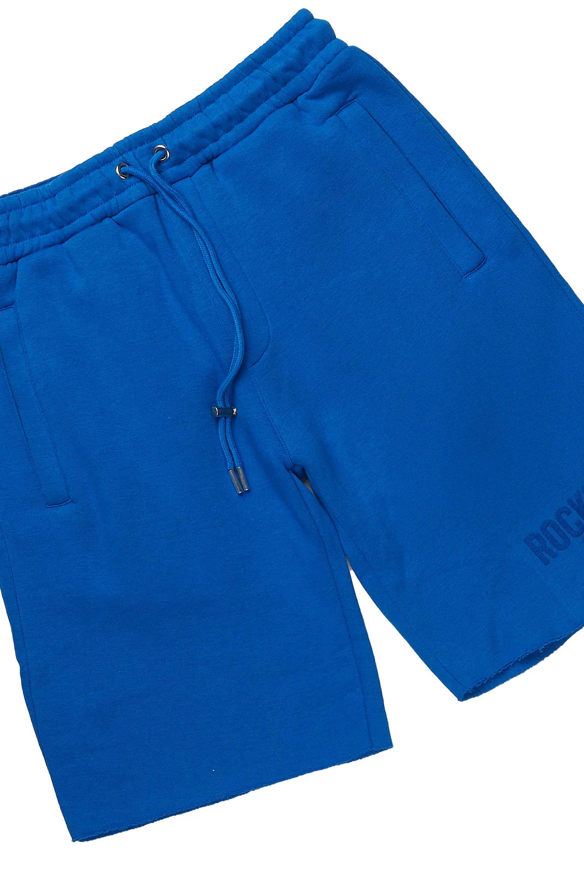 Sana Royal Blue T-Shirt/Raw Edge Short Set sold by Rockstar Original product image thumbnail 3