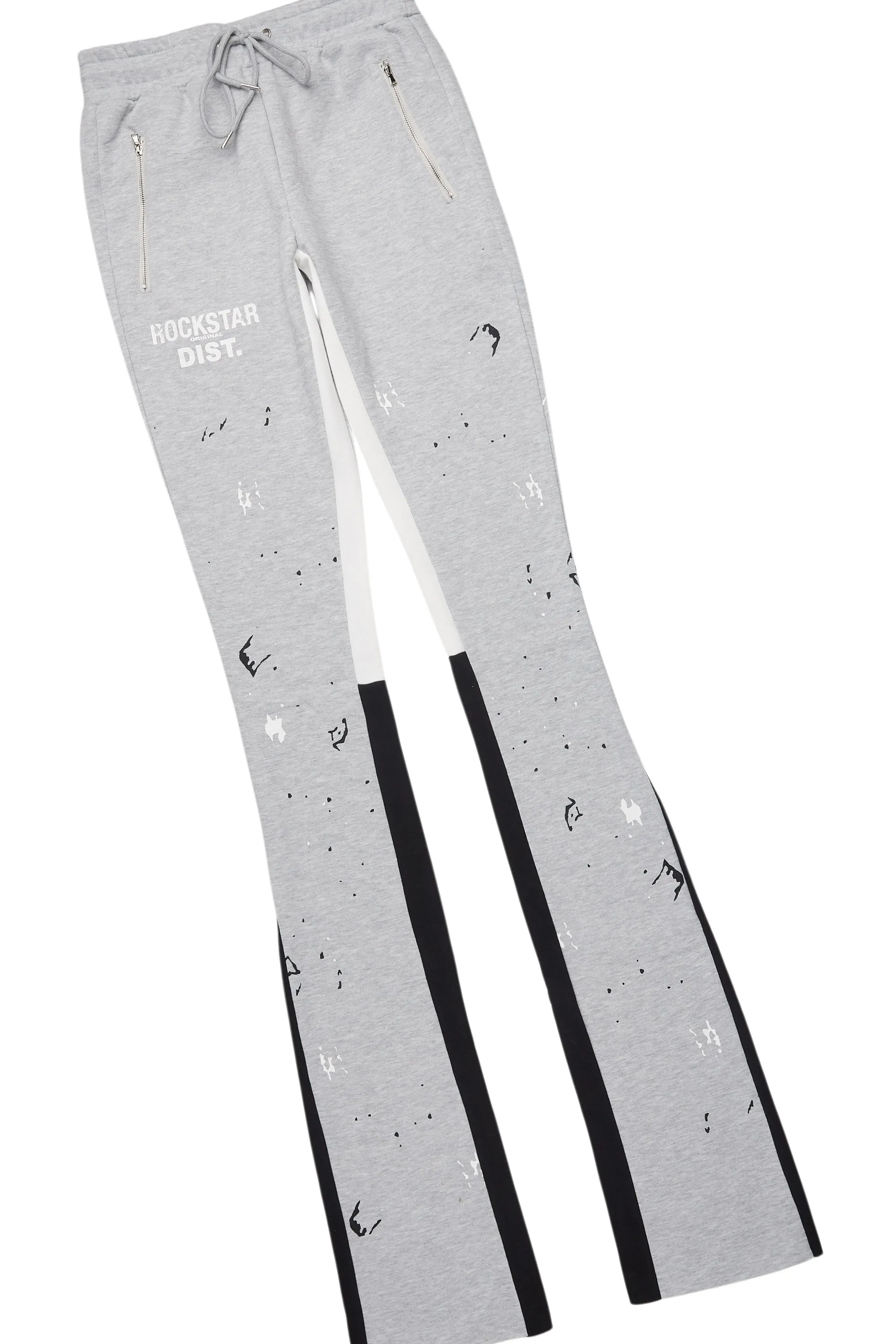 Scottie Heather Grey T-Shirt/Stacked Flare Track Pant Set sold by Rockstar Original product image thumbnail 3