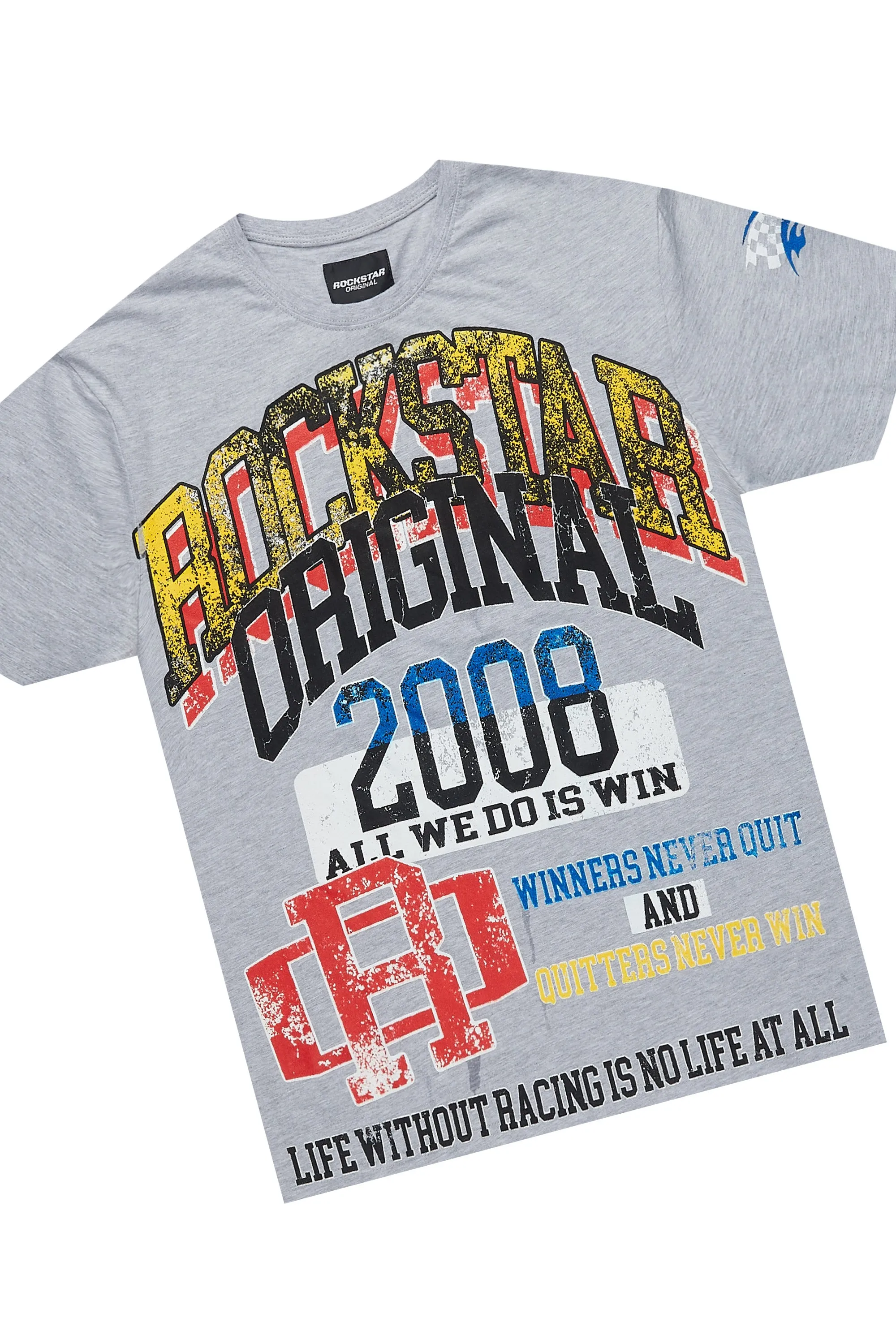 Colorful Race Heather Grey/Black T-Shirt Cargo Shorts Set sold by Rockstar Original product image thumbnail 2