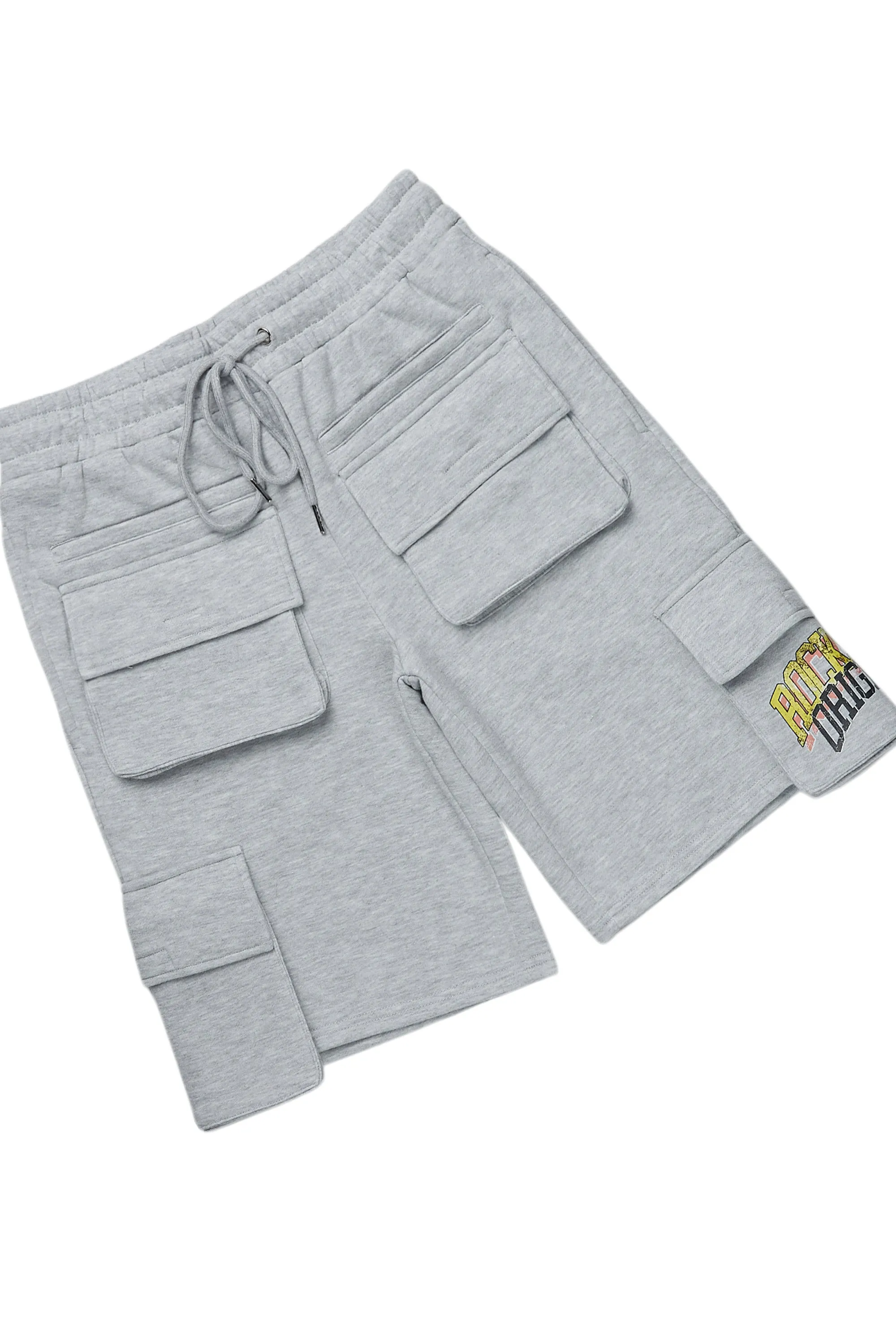 Colorful Race Heather Grey/Black T-Shirt Cargo Shorts Set sold by Rockstar Original product image thumbnail 3
