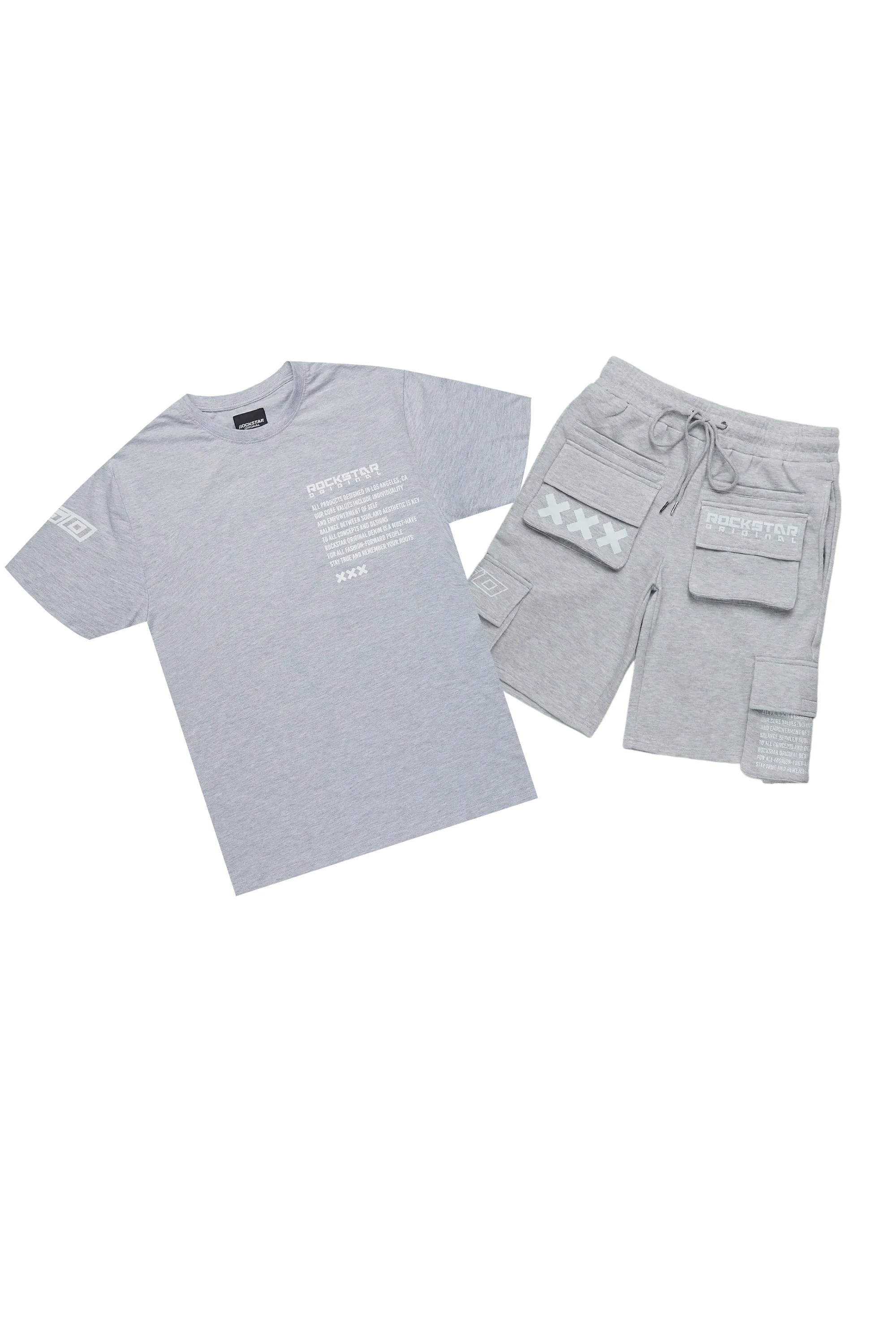 Jash Heather Grey Short Set sold by Rockstar Original