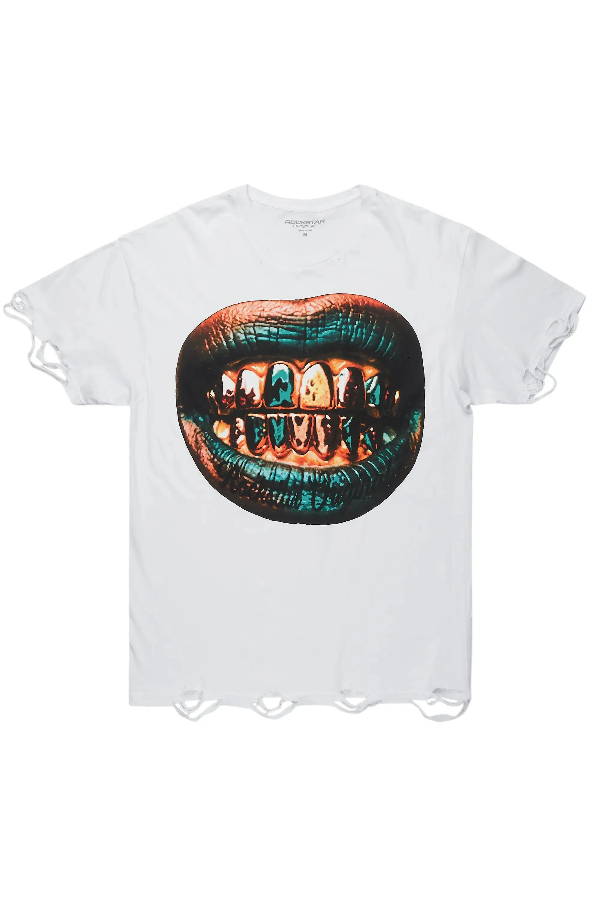 Darce White Oversized T-Shirt sold by Rockstar Original