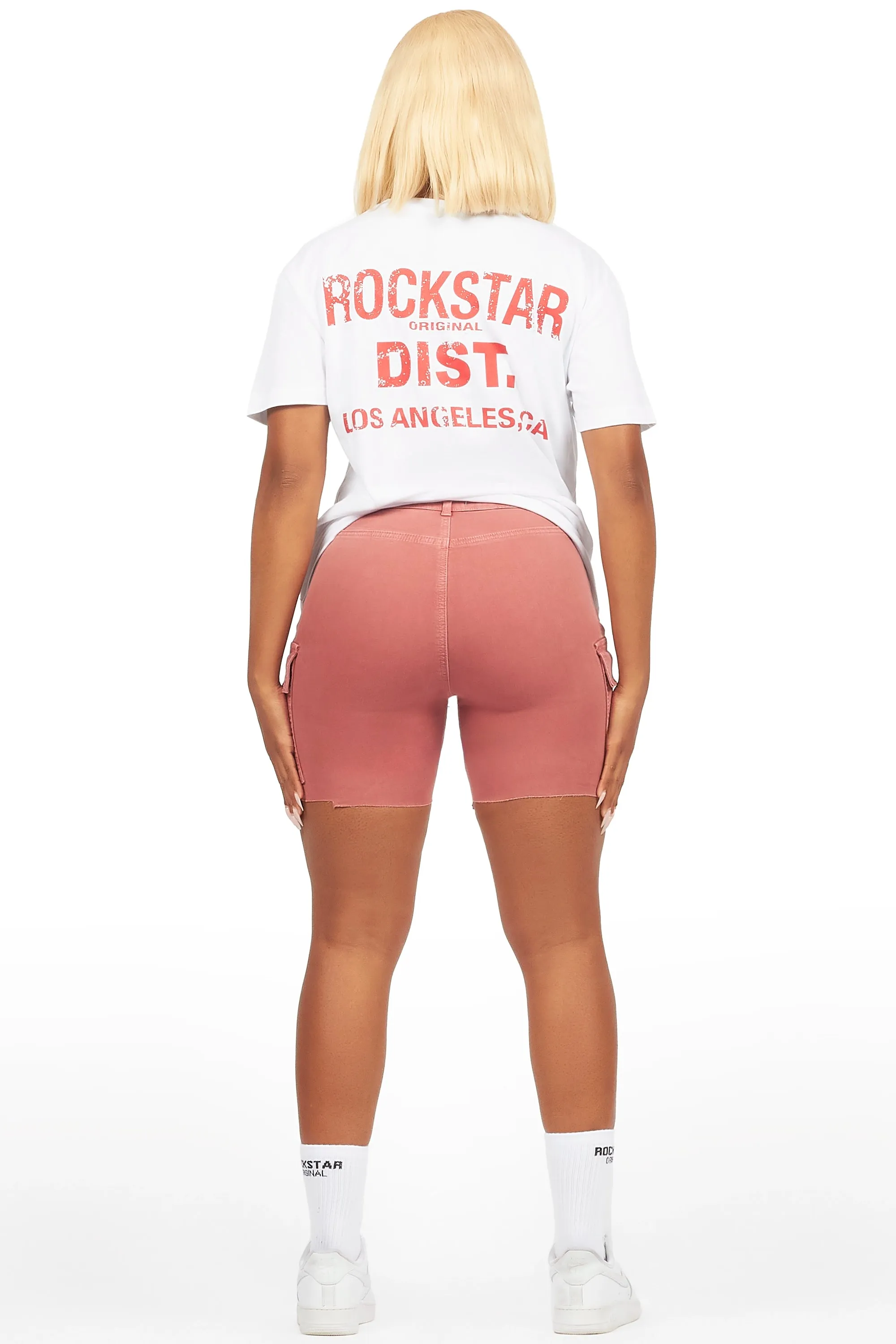Jakeyia White/Rose Denim Short Set sold by Rockstar Original product image thumbnail 5