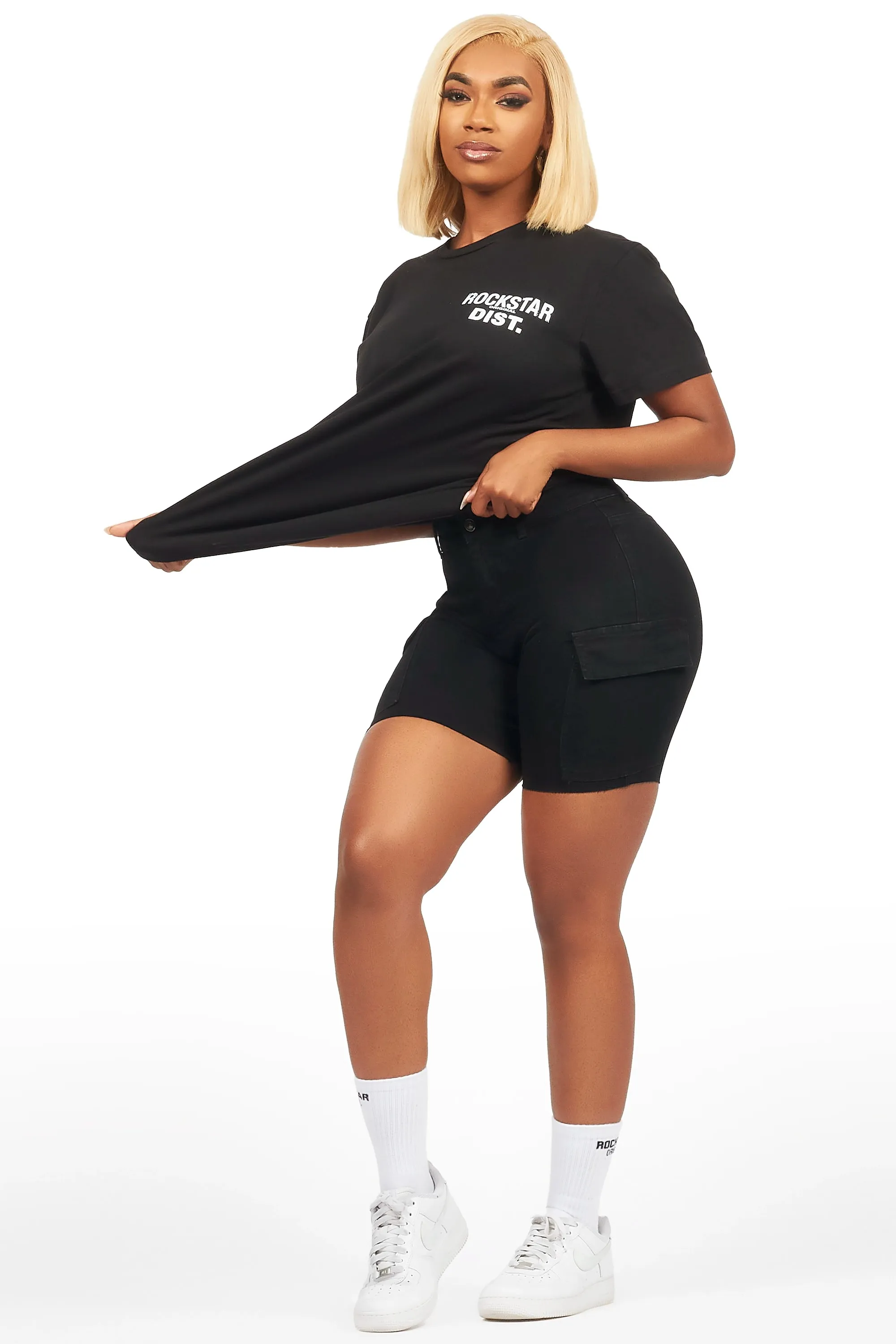 Jakeyia Black Denim Short Set sold by Rockstar Original product image thumbnail 3