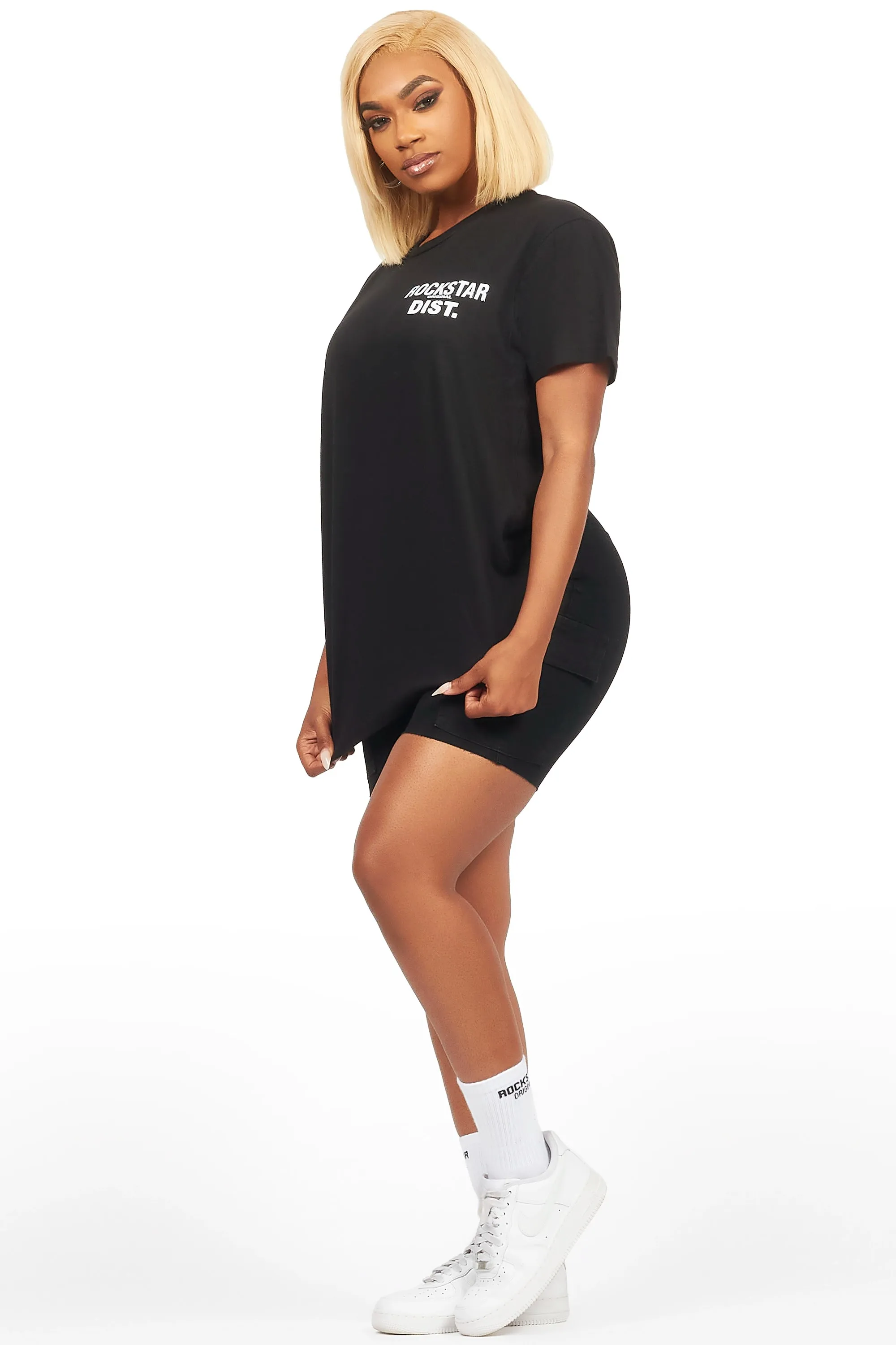 Jakeyia Black Denim Short Set sold by Rockstar Original product image thumbnail 4