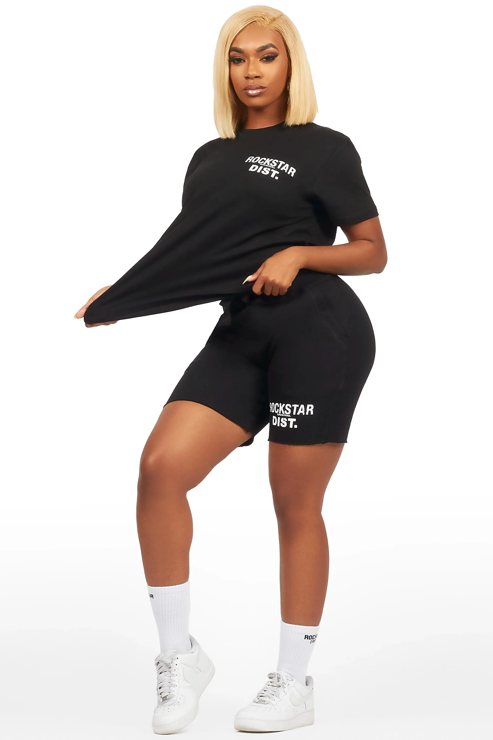 Ernia Black T-Shirt Short Set sold by Rockstar Original