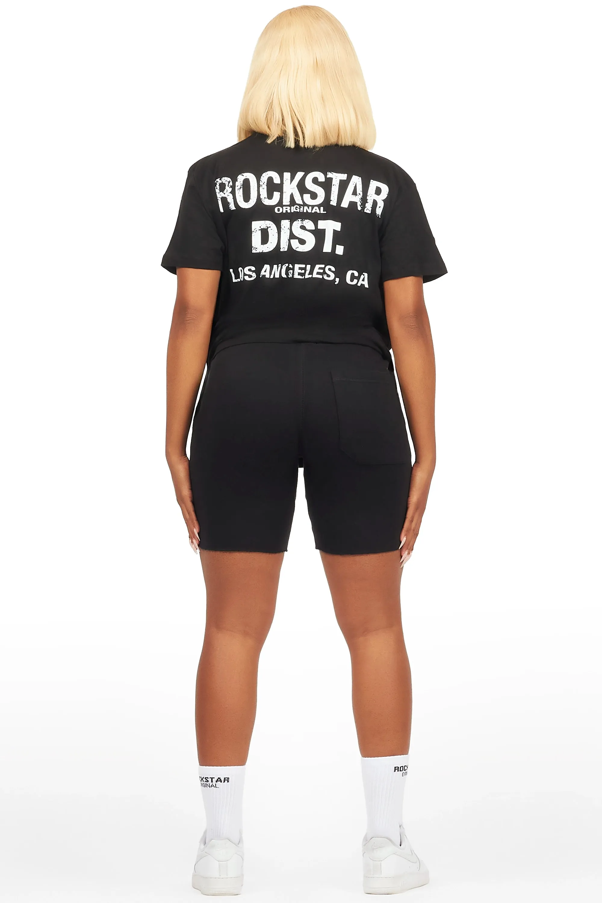 Ernia Black T-Shirt Short Set sold by Rockstar Original product image thumbnail 5