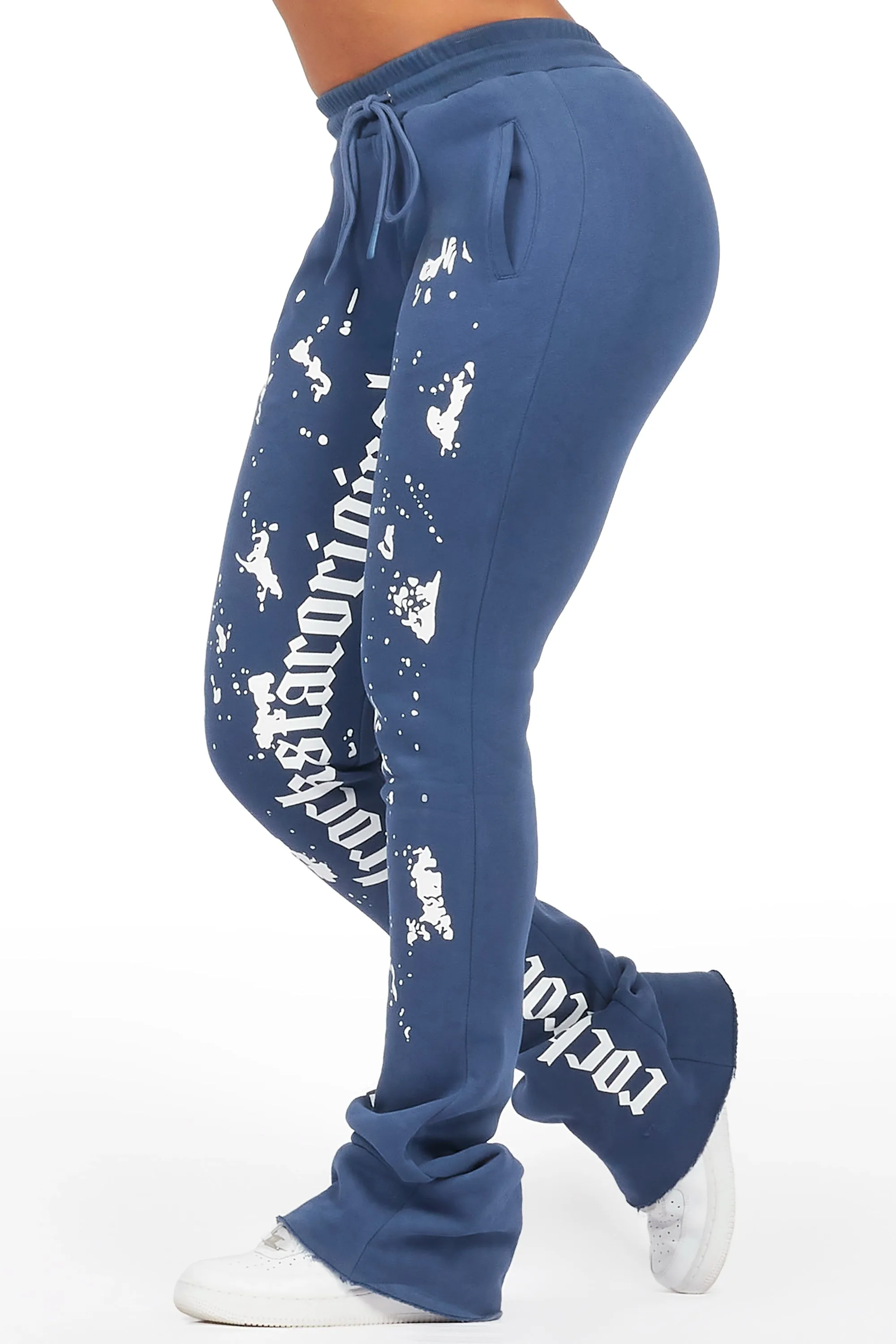 Adwinna Navy Super Stacked Track Pant sold by Rockstar Original product image thumbnail 4