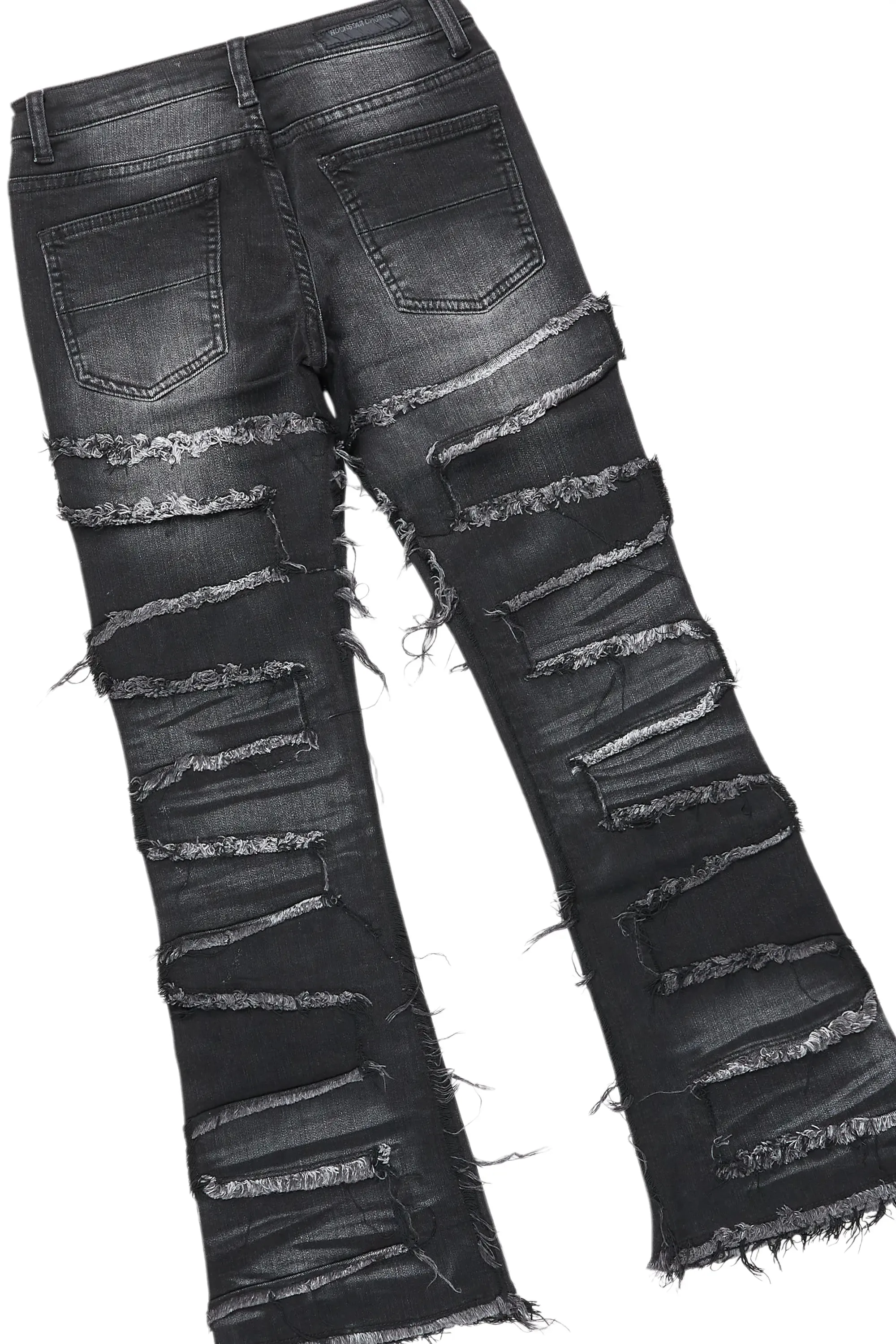 Girls Melanie Pink Hoodie/Stacked Flare Jean Set sold by Rockstar Original product image thumbnail 4