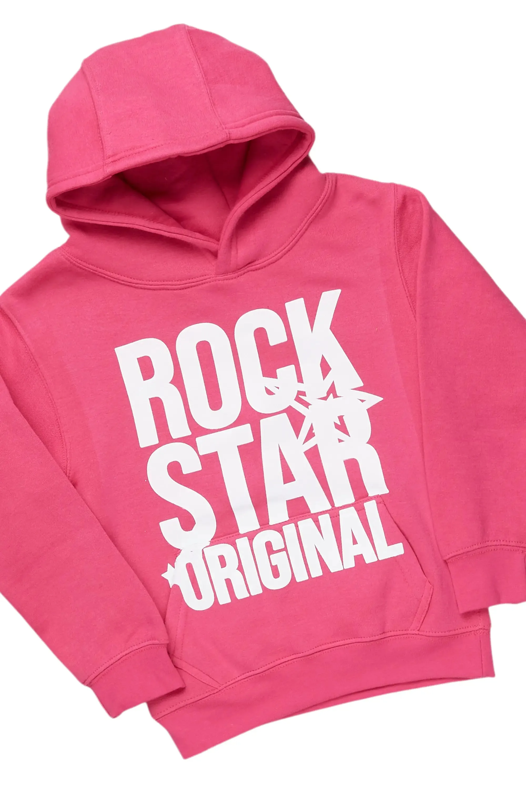 Girls Melanie Pink Hoodie/Stacked Flare Jean Set sold by Rockstar Original product image thumbnail 2