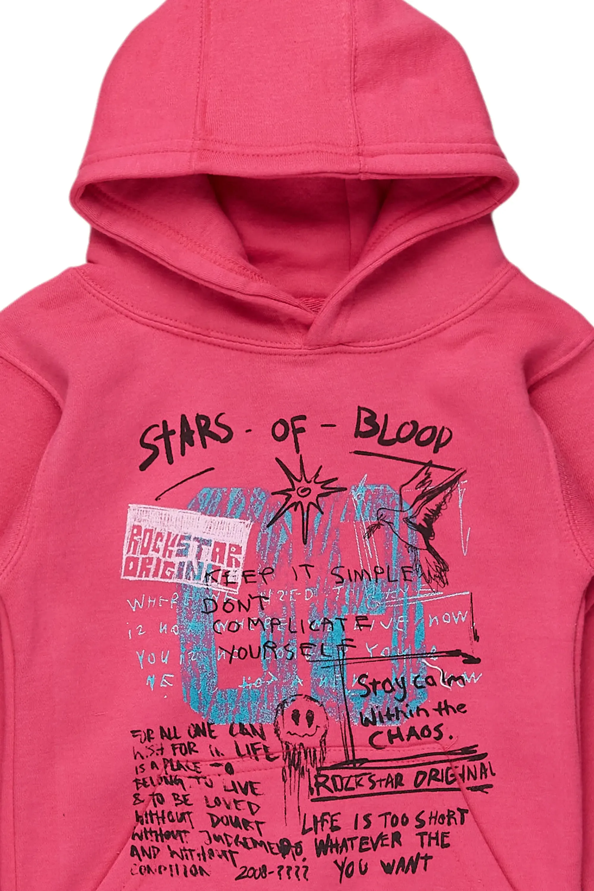 Girls Addie Fuchsia Graphic Hoodie sold by Rockstar Original product image thumbnail 2